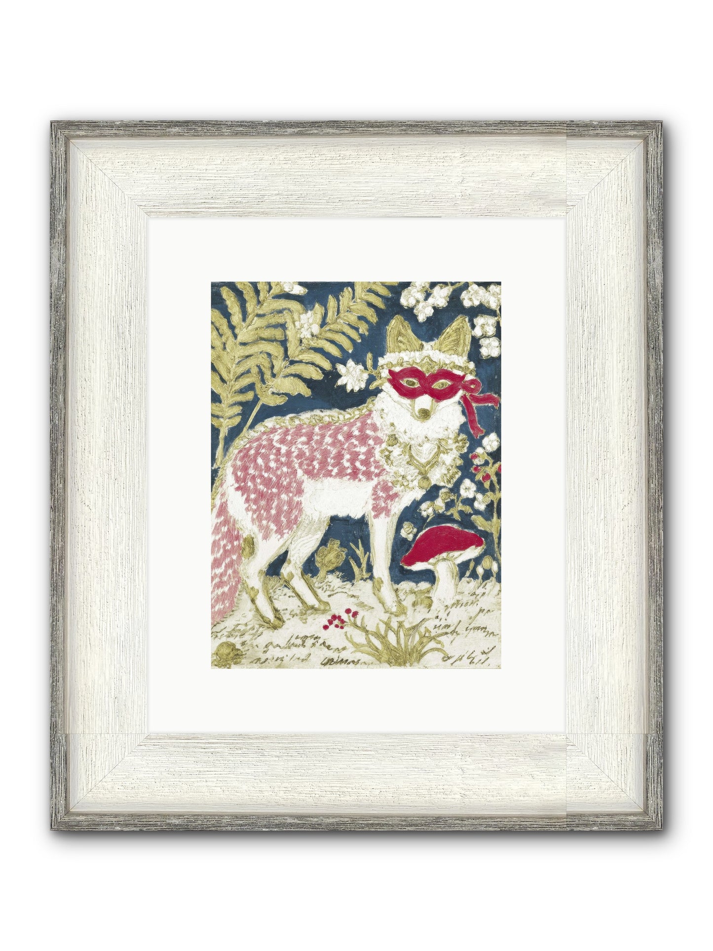 Gentleman’s Strawberry Hour Framed Print - Driftwood White 9x12