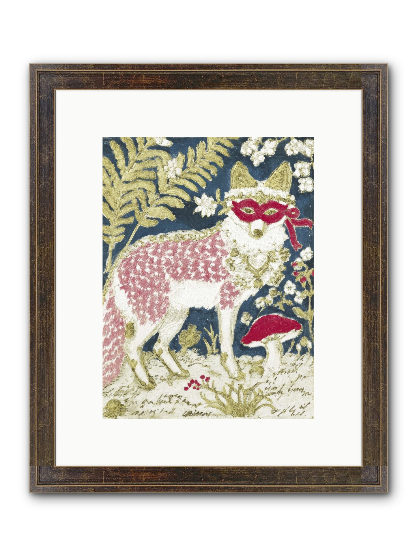 Gentleman’s Strawberry Hour Framed Print - Slimwoods Black/Gold 9x12