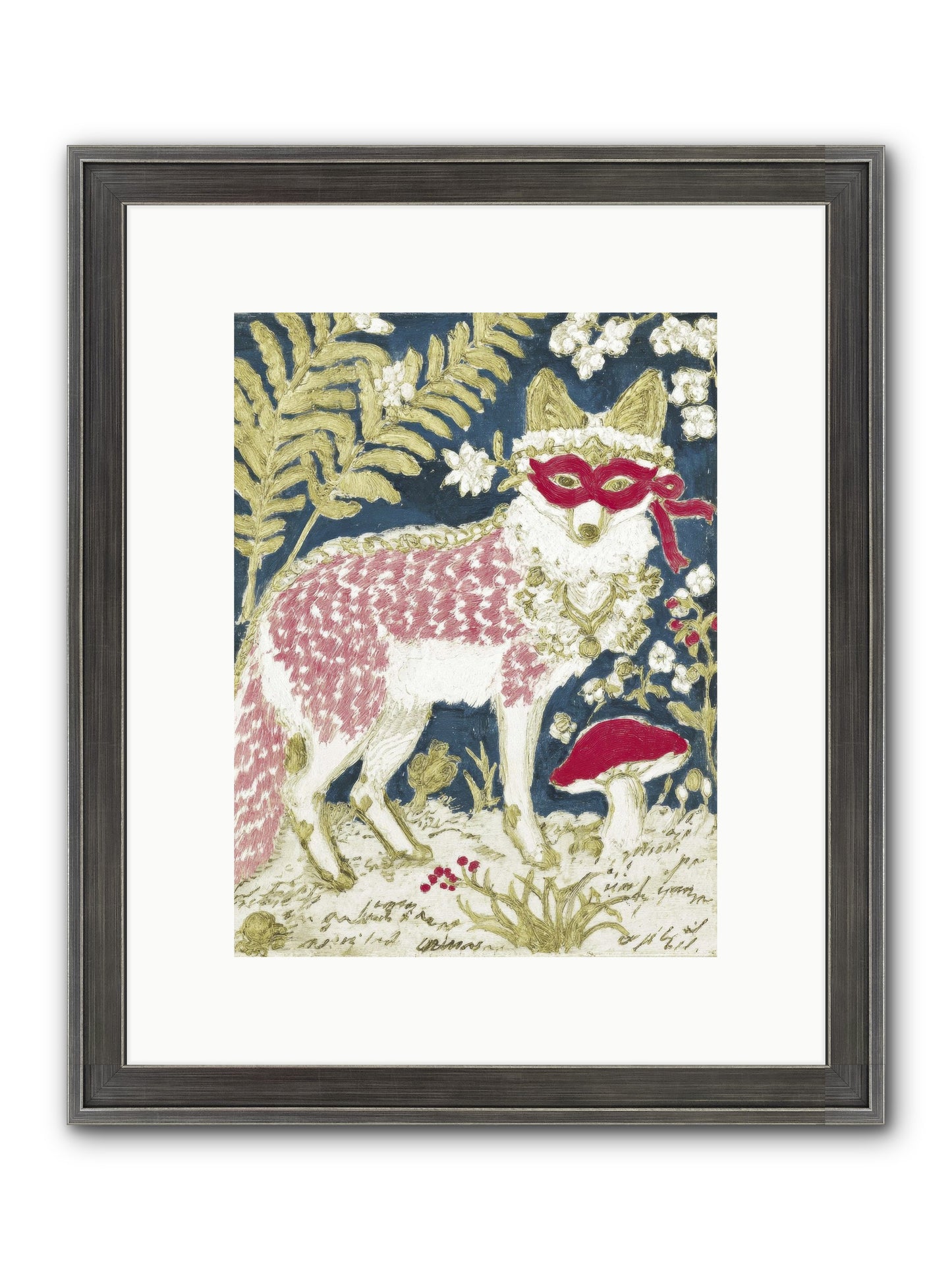 Gentleman’s Strawberry Hour Framed Print - Slimwoods Black/Silver 9x12