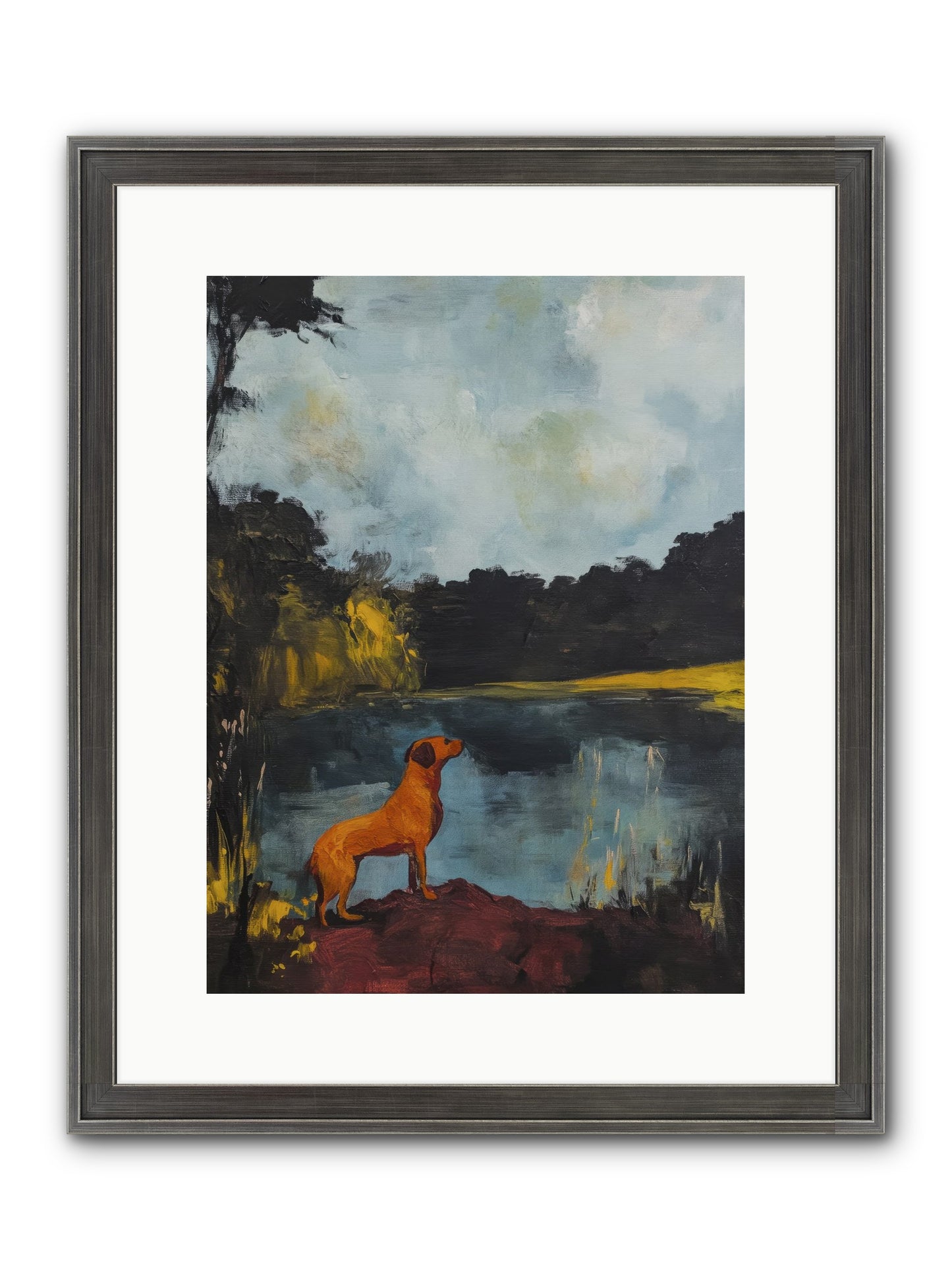 Ghost Walker Framed Print - Slimwoods Black/Silver 12x16