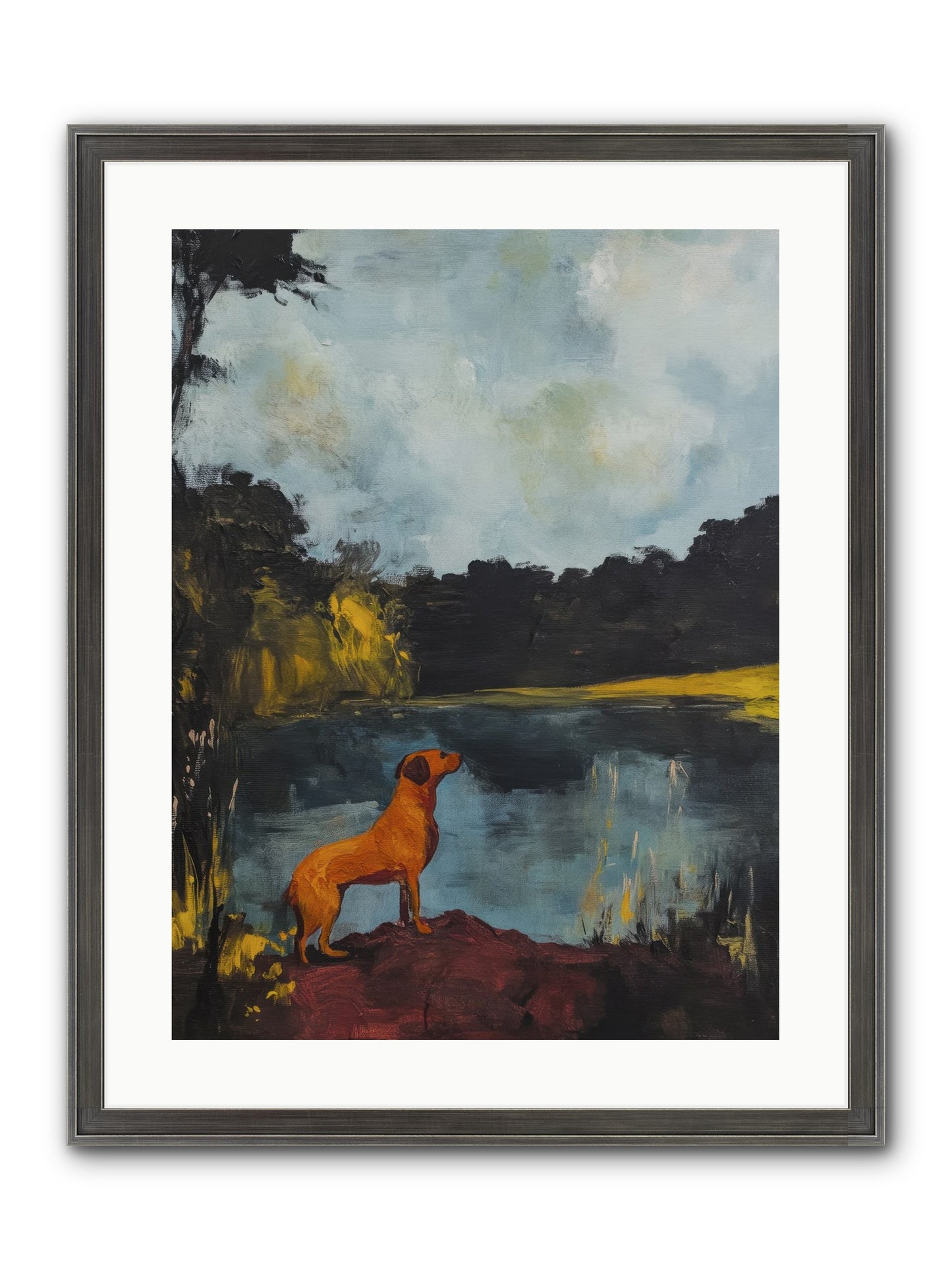 Ghost Walker Framed Print - Slimwoods Black/Silver 18x24