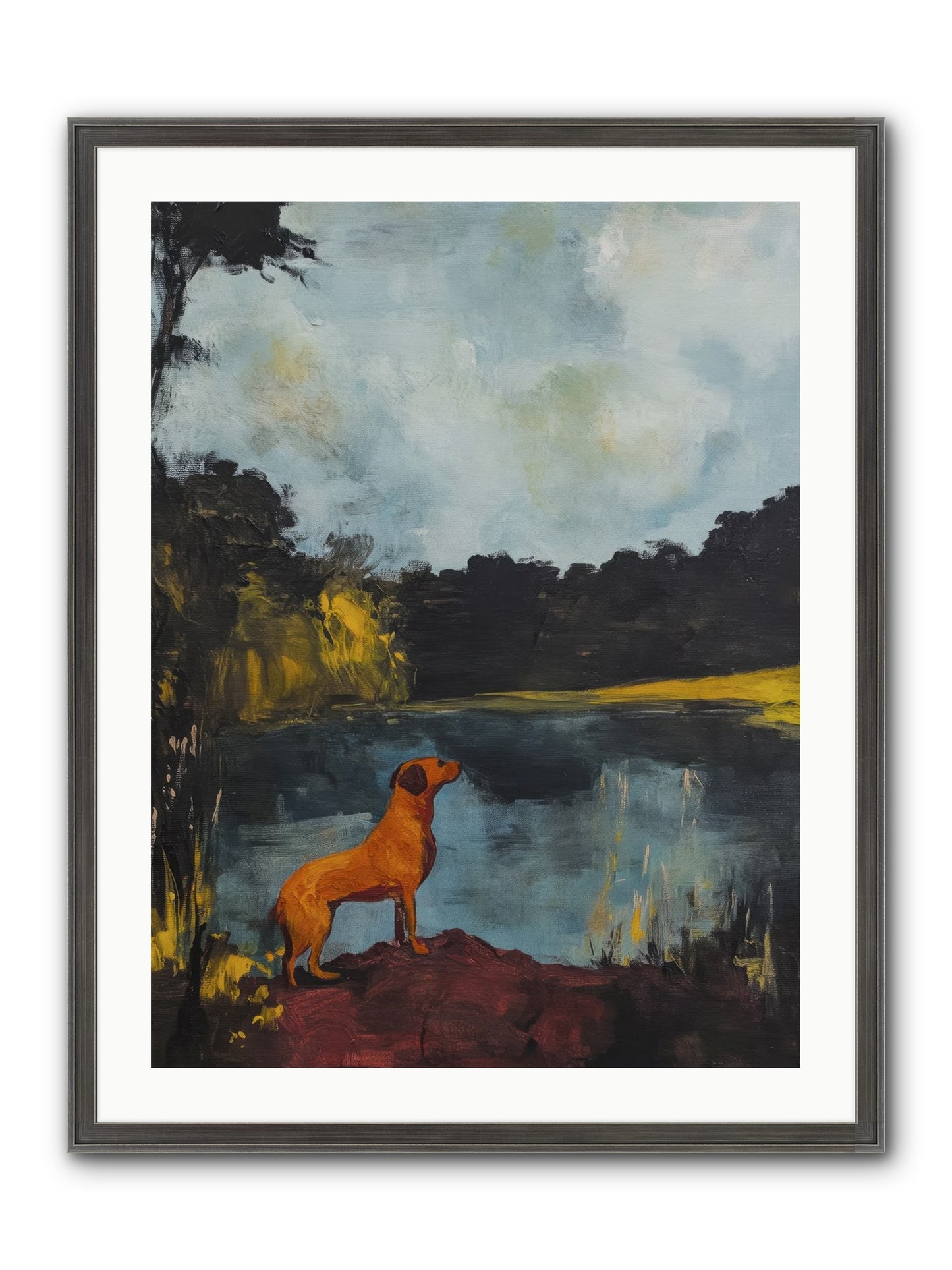 Ghost Walker Framed Print - Slimwoods Black/Silver 24x32