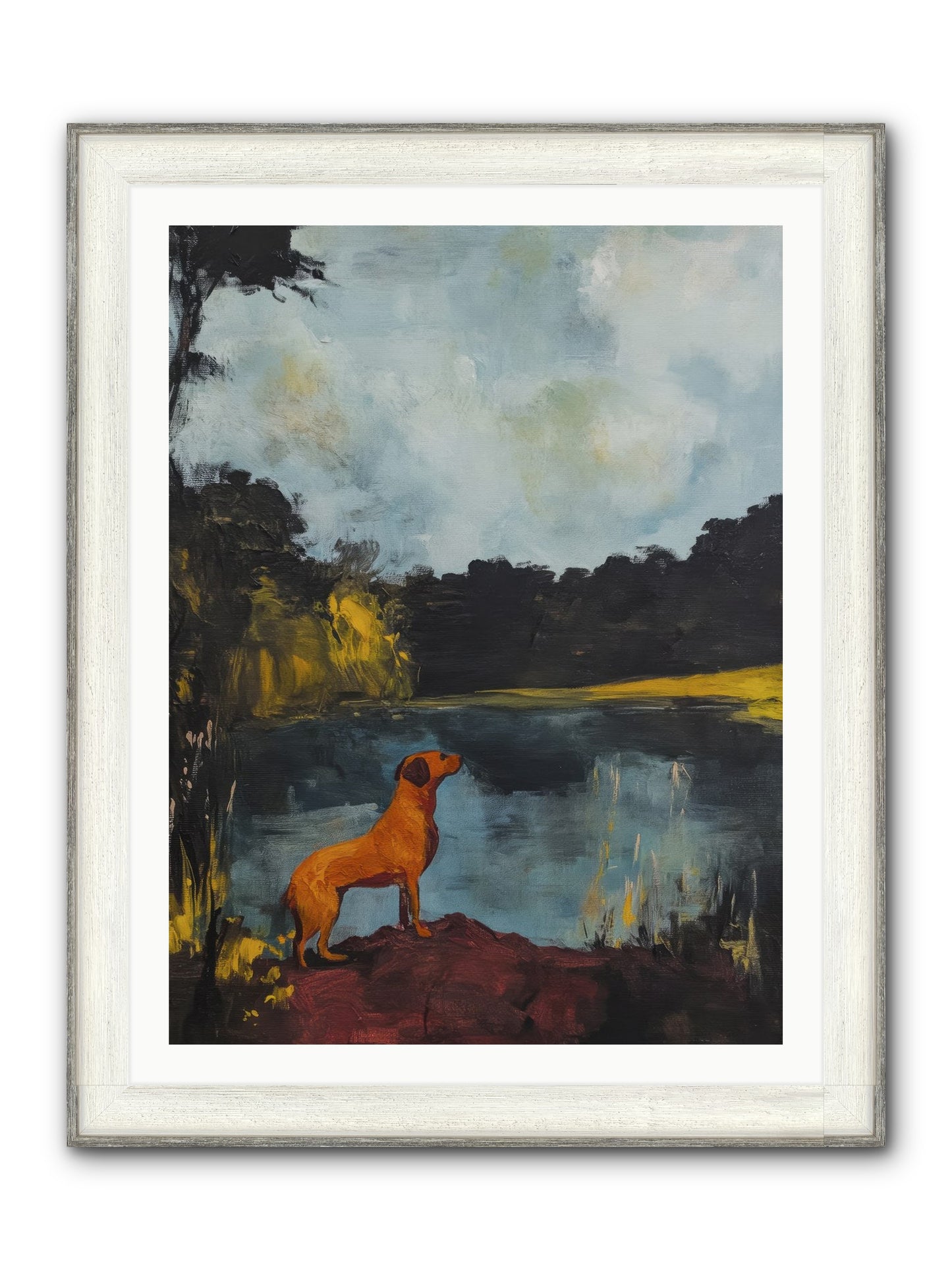 Ghost Walker Framed Print - Driftwood White 30x40