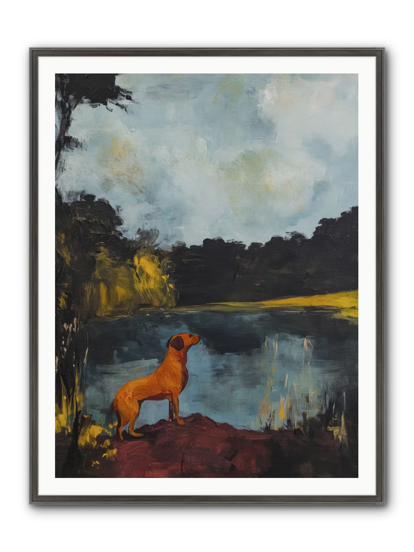 Ghost Walker Framed Print - Slimwoods Black/Silver 36x48