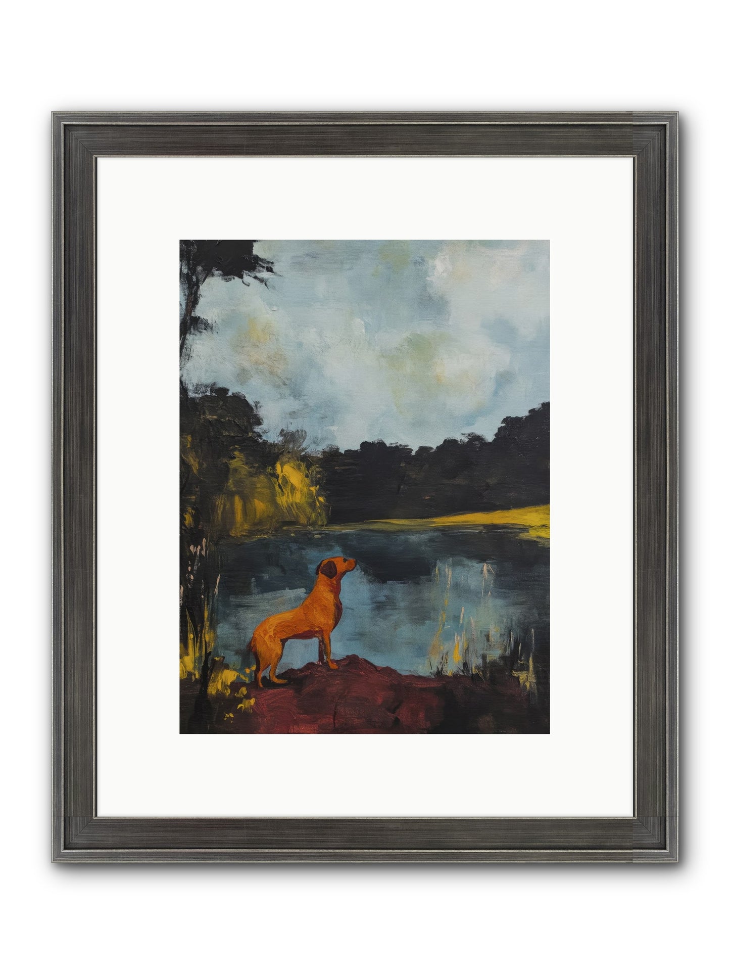 Ghost Walker Framed Print - Slimwoods Black/Silver 9x12