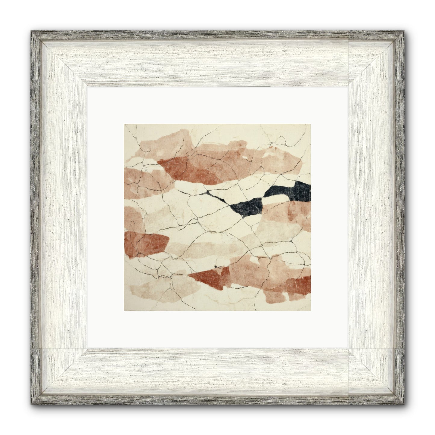 Gilded Ashes Framed Print - Driftwood White 10x10