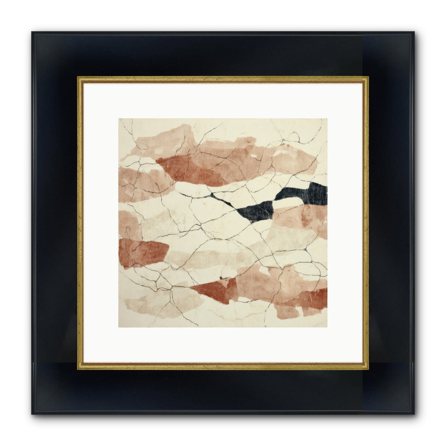 Gilded Ashes Framed Print - Wide Black w/Gold 12x12