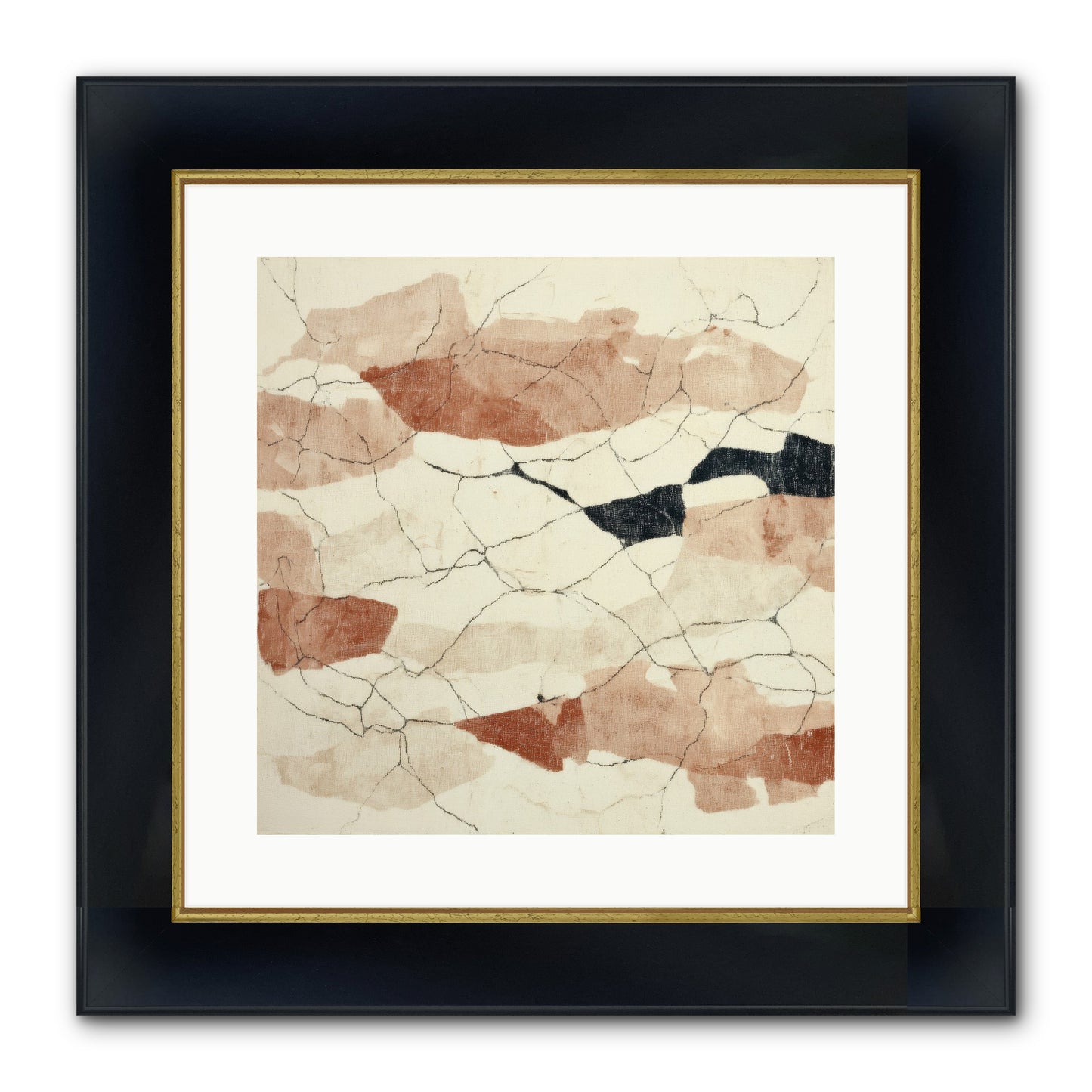 Gilded Ashes Framed Print - Wide Black w/Gold 16x16