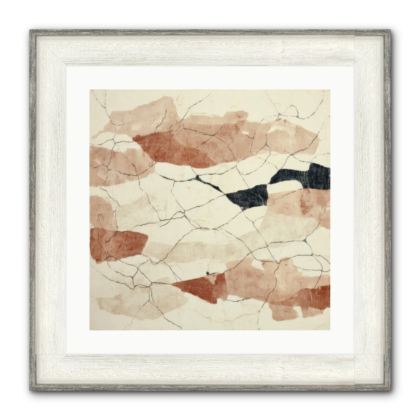 Gilded Ashes Framed Print - Driftwood White 20x20