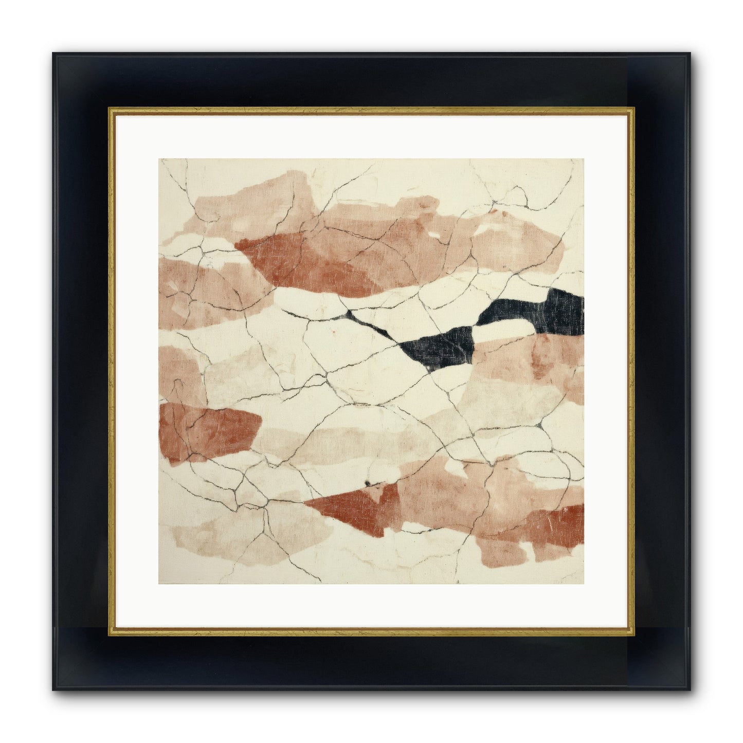 Gilded Ashes Framed Print - Wide Black w/Gold 20x20