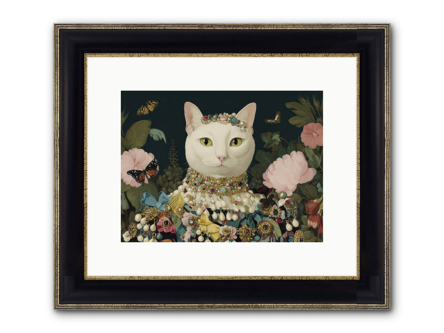 Gilded Daydream Framed Print - Black & Gold 12x9