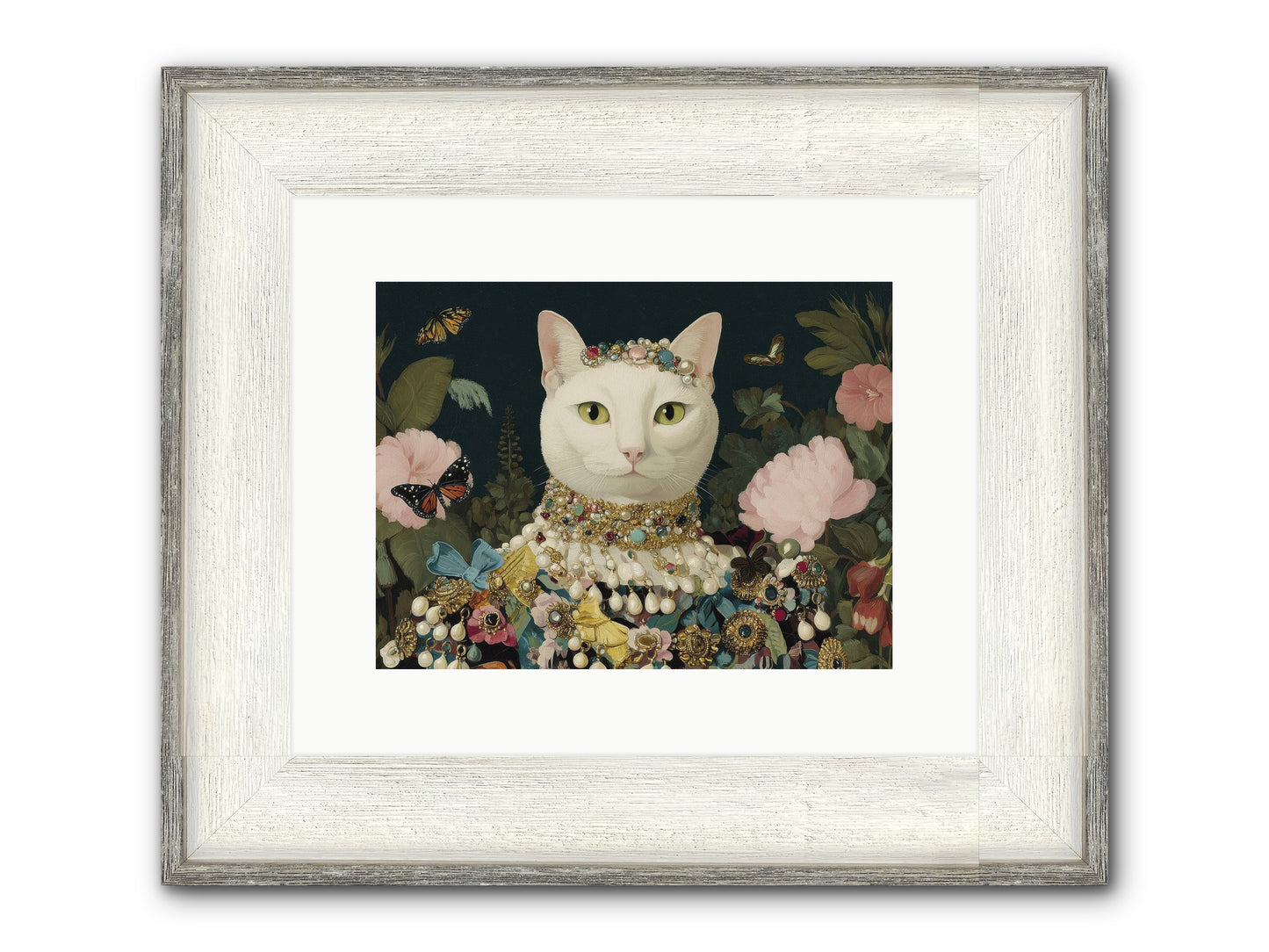 Gilded Daydream Framed Print - Driftwood White 12x9