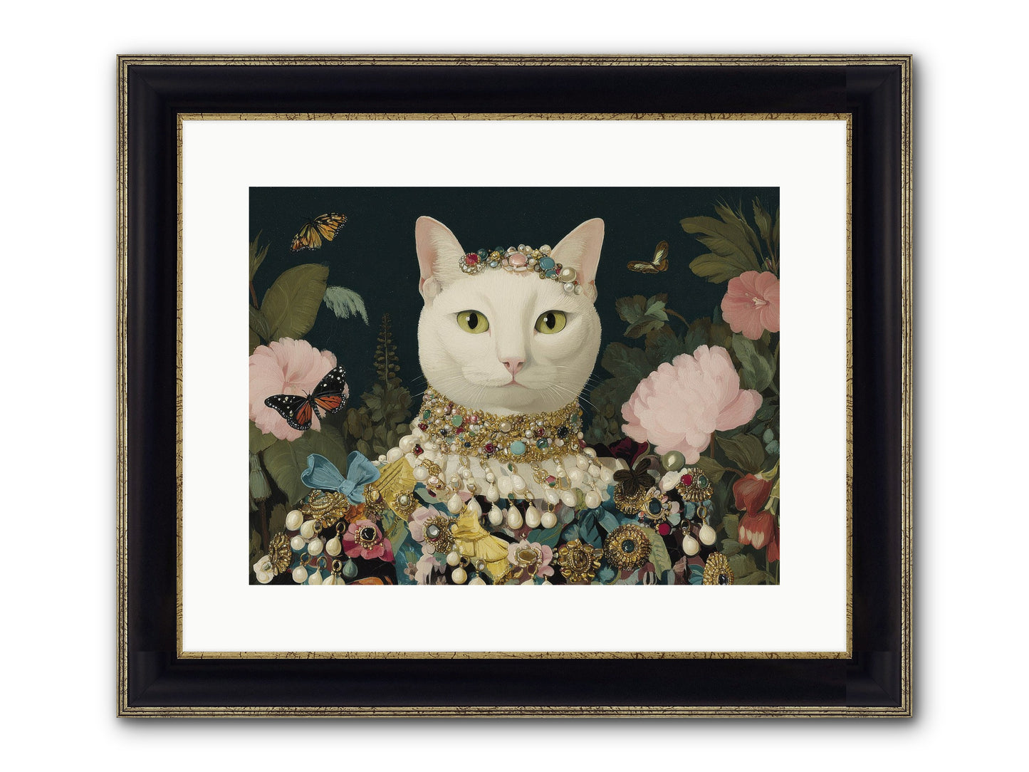 Gilded Daydream Framed Print - Black & Gold 16x12