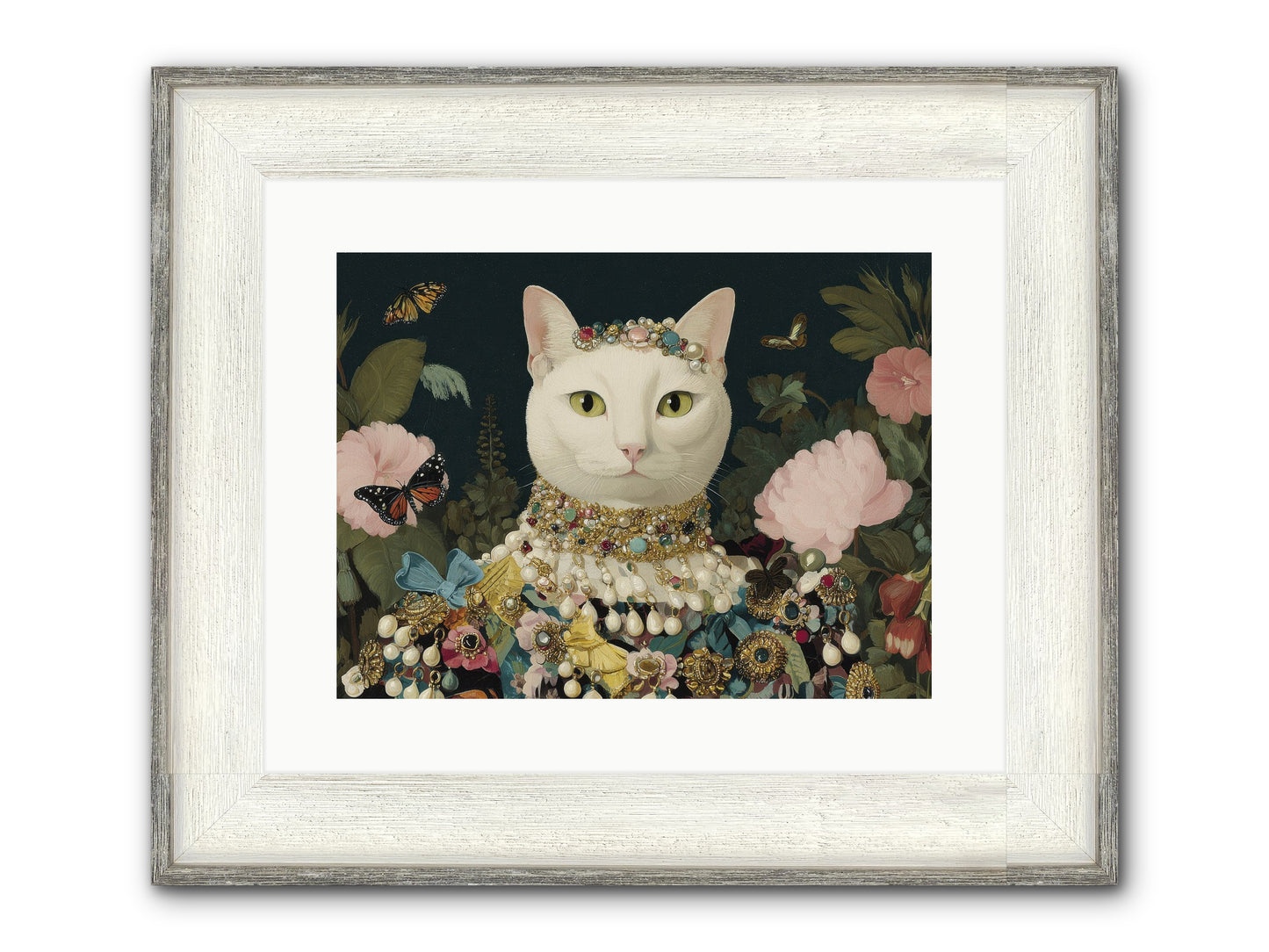 Gilded Daydream Framed Print - Driftwood White 16x12