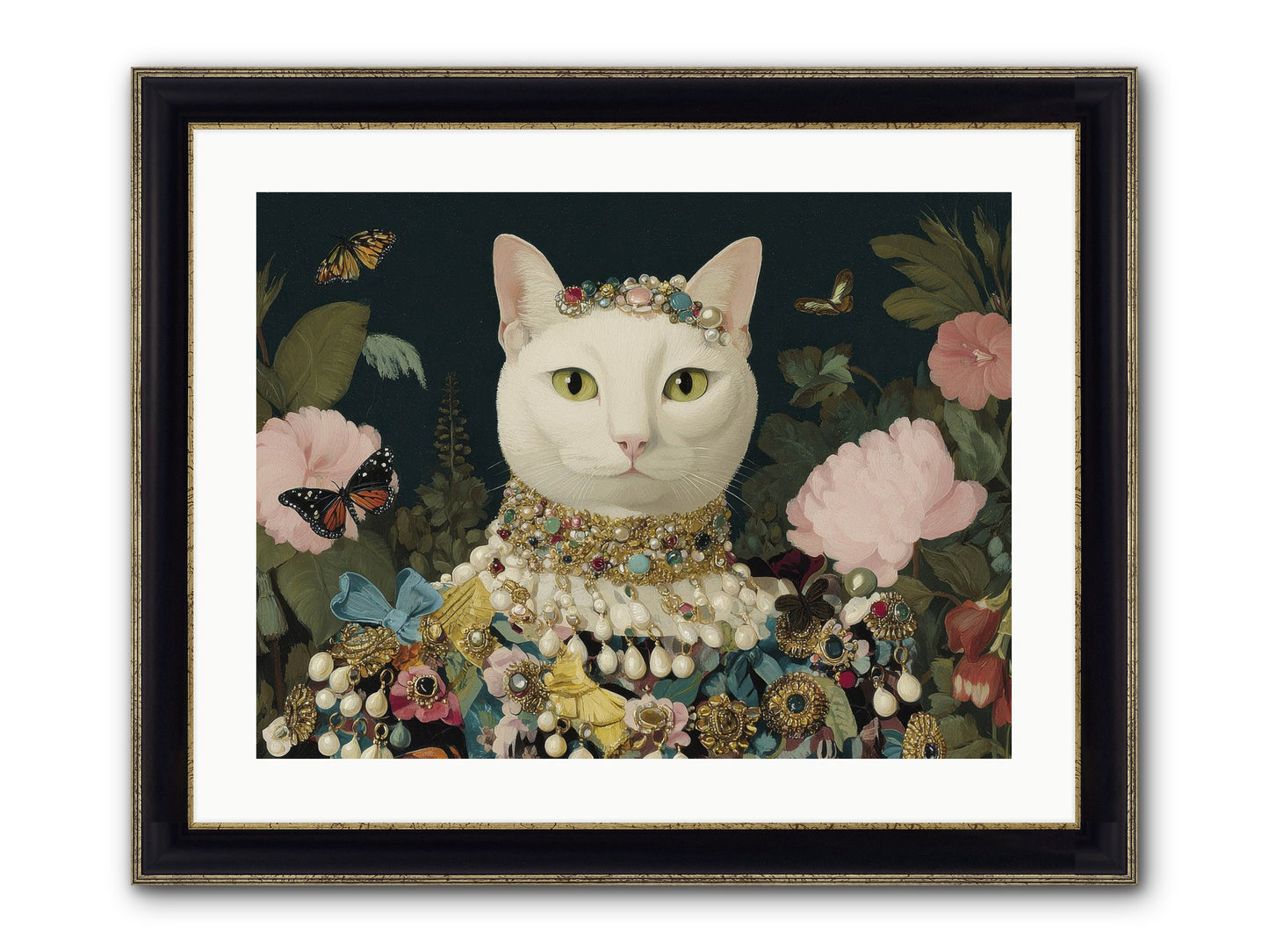 Gilded Daydream Framed Print - Black & Gold 24x18