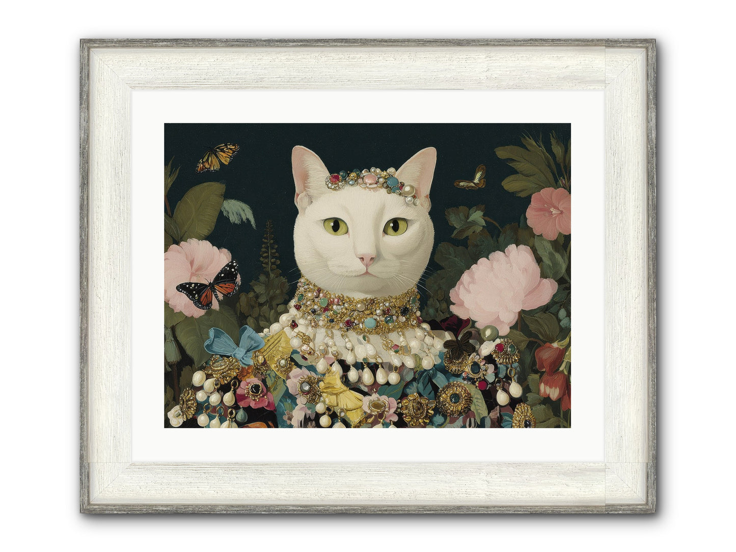 Gilded Daydream Framed Print - Driftwood White 24x18