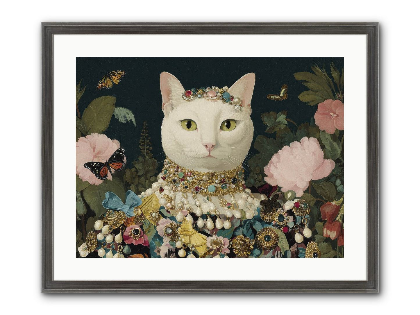 Gilded Daydream Framed Print - Slimwoods Black/Silver 24x18