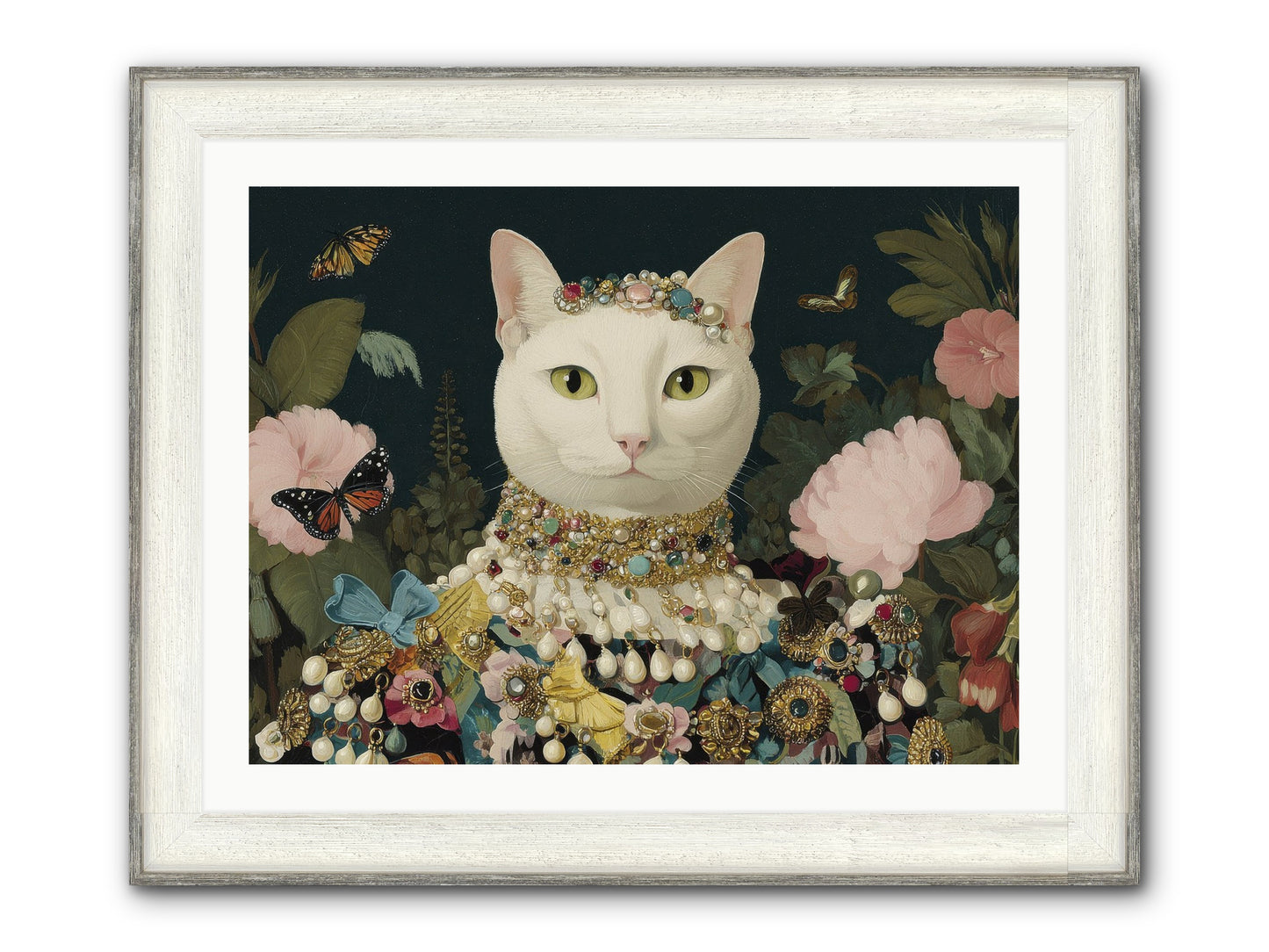 Gilded Daydream Framed Print - Driftwood White 32x24