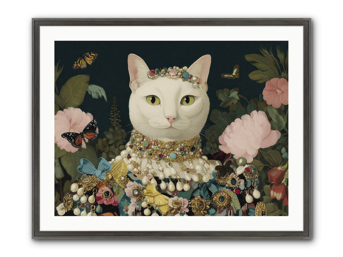 Gilded Daydream Framed Print - Slimwoods Black/Silver 32x24