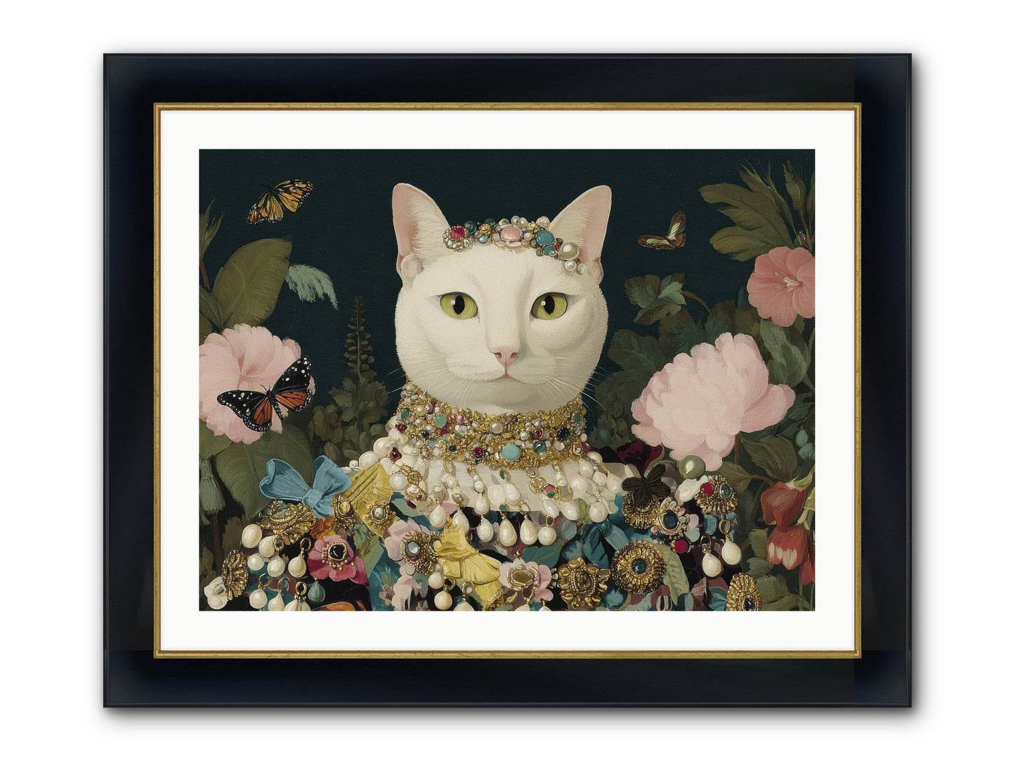 Gilded Daydream Framed Print - Wide Black w/Gold 32x24