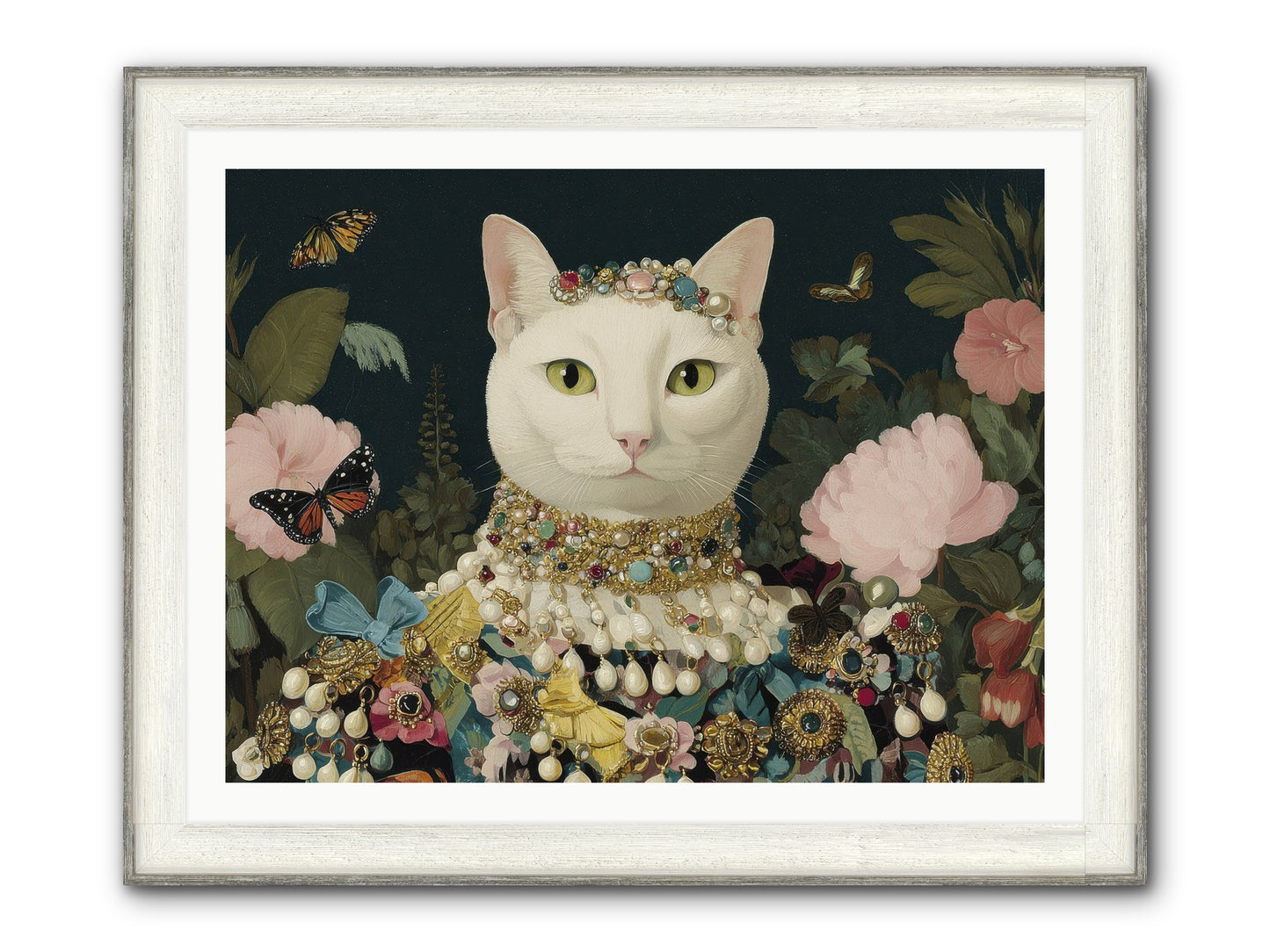 Gilded Daydream Framed Print - Driftwood White 40x30