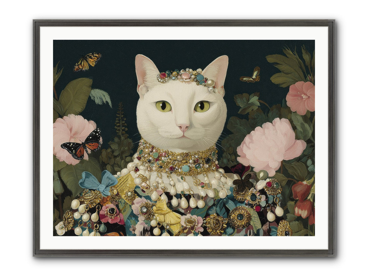 Gilded Daydream Framed Print - Slimwoods Black/Silver 40x30