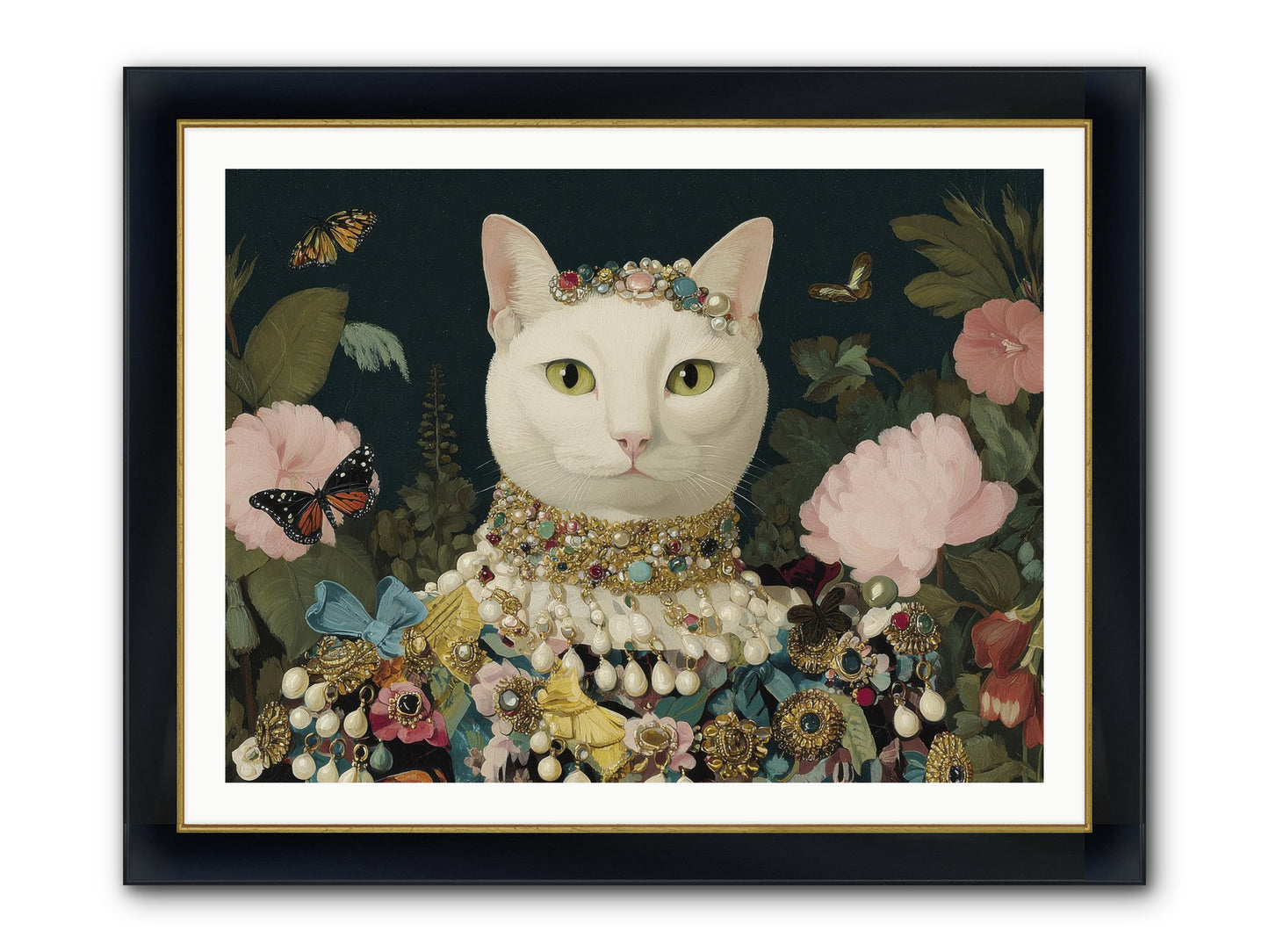 Gilded Daydream Framed Print - Wide Black w/Gold 40x30