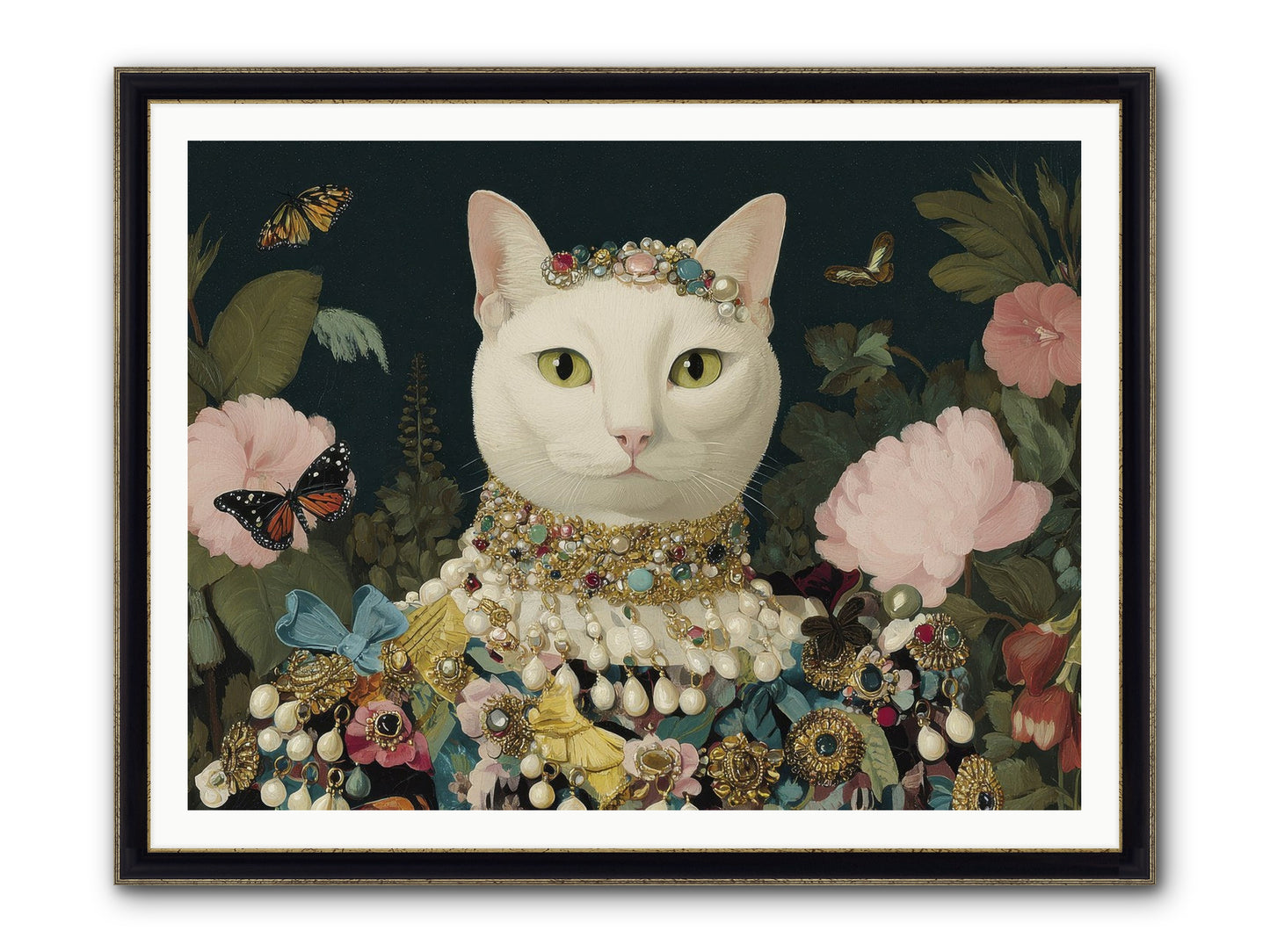 Gilded Daydream Framed Print - Black & Gold 48x36