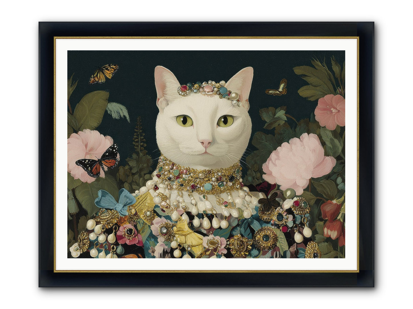 Gilded Daydream Framed Print - Wide Black w/Gold 48x36
