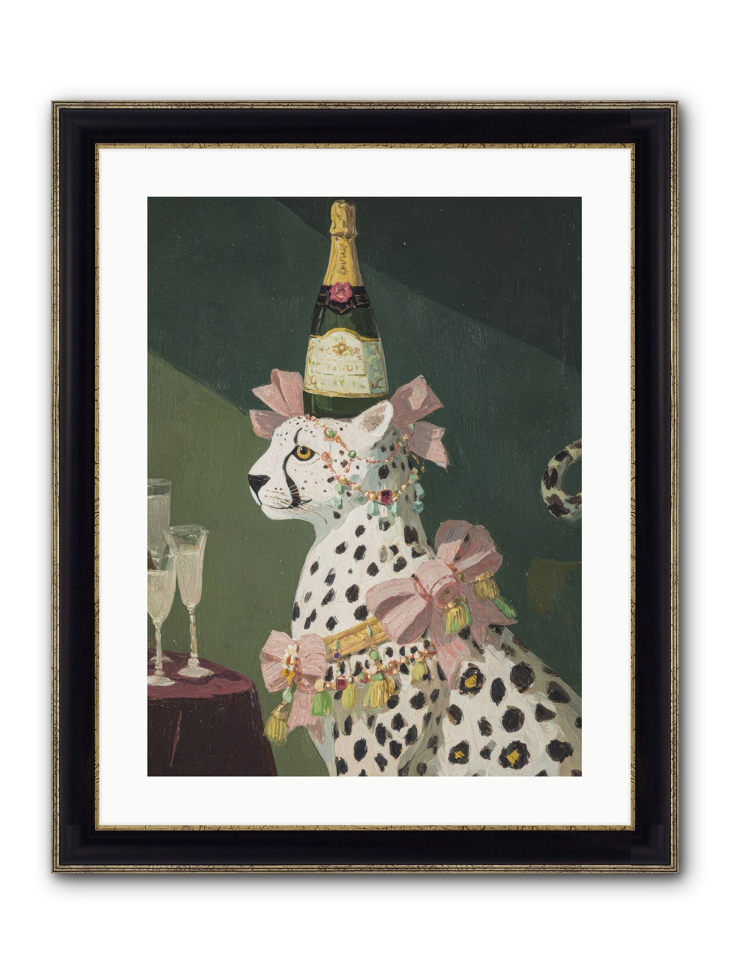 Gilded Enchantment No.1 Framed Print - Black & Gold 18x24