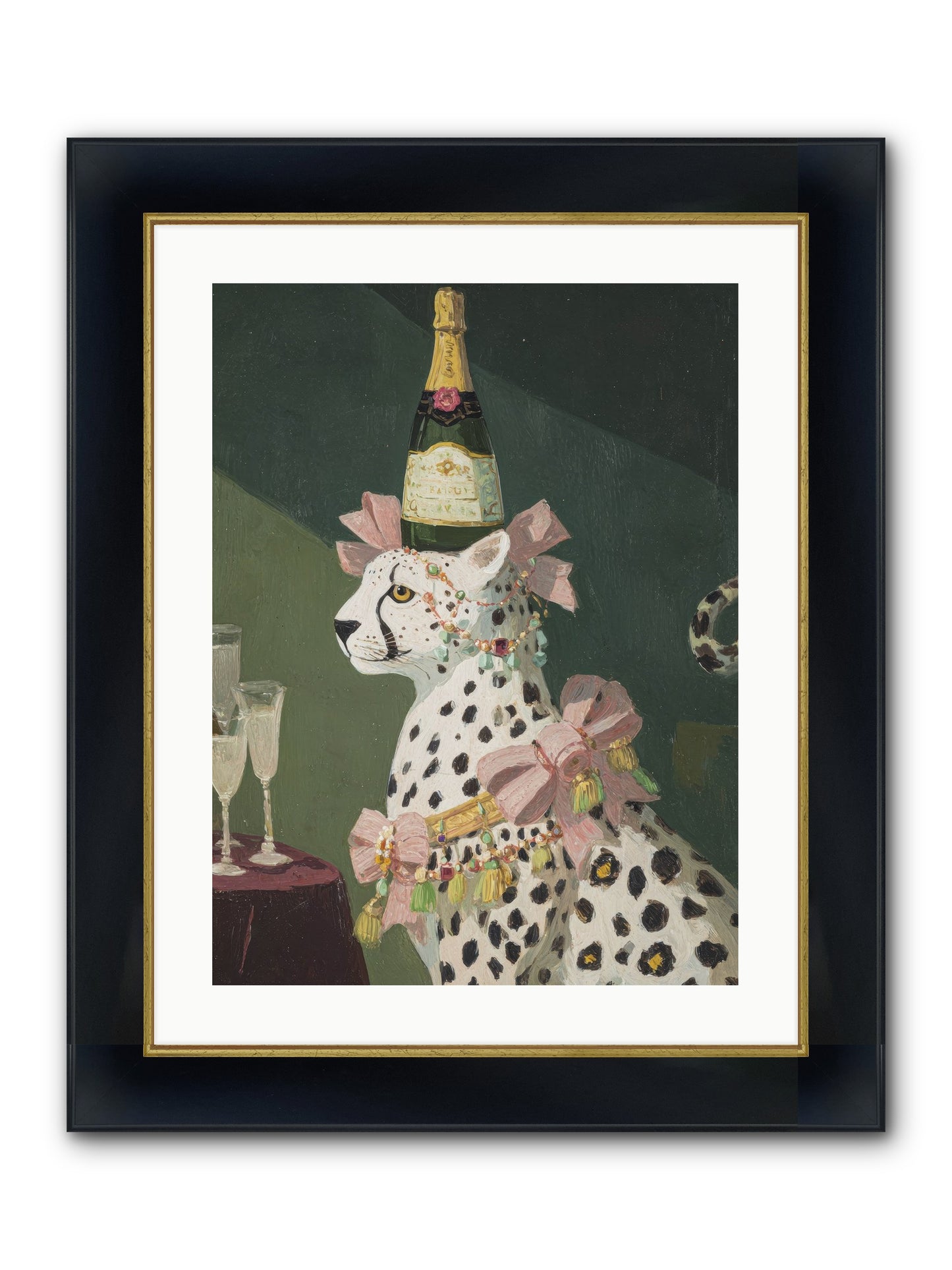 Gilded Enchantment No.1 Framed Print - Wide Black w/Gold 18x24
