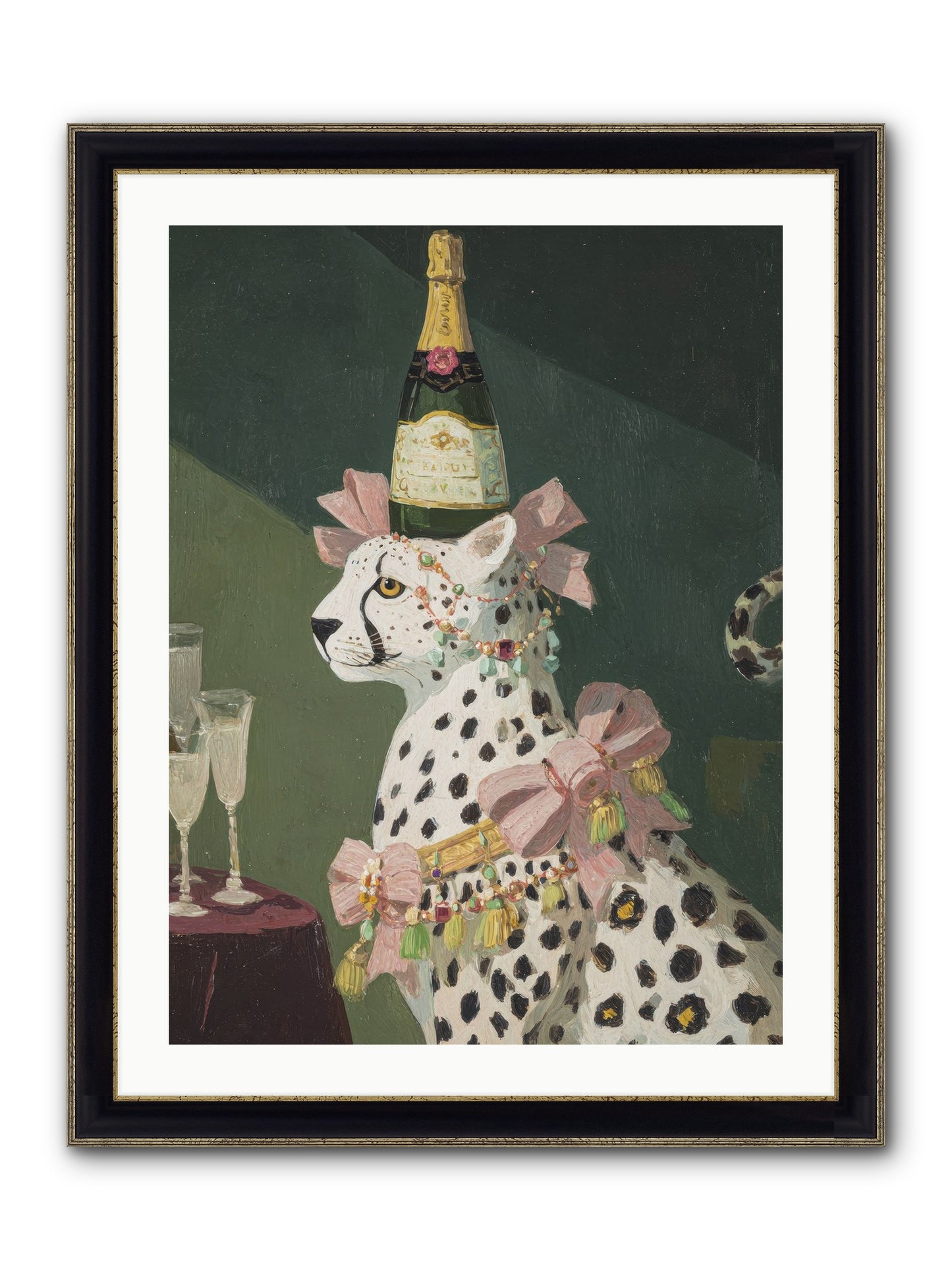 Gilded Enchantment No.1 Framed Print - Black & Gold 24x32