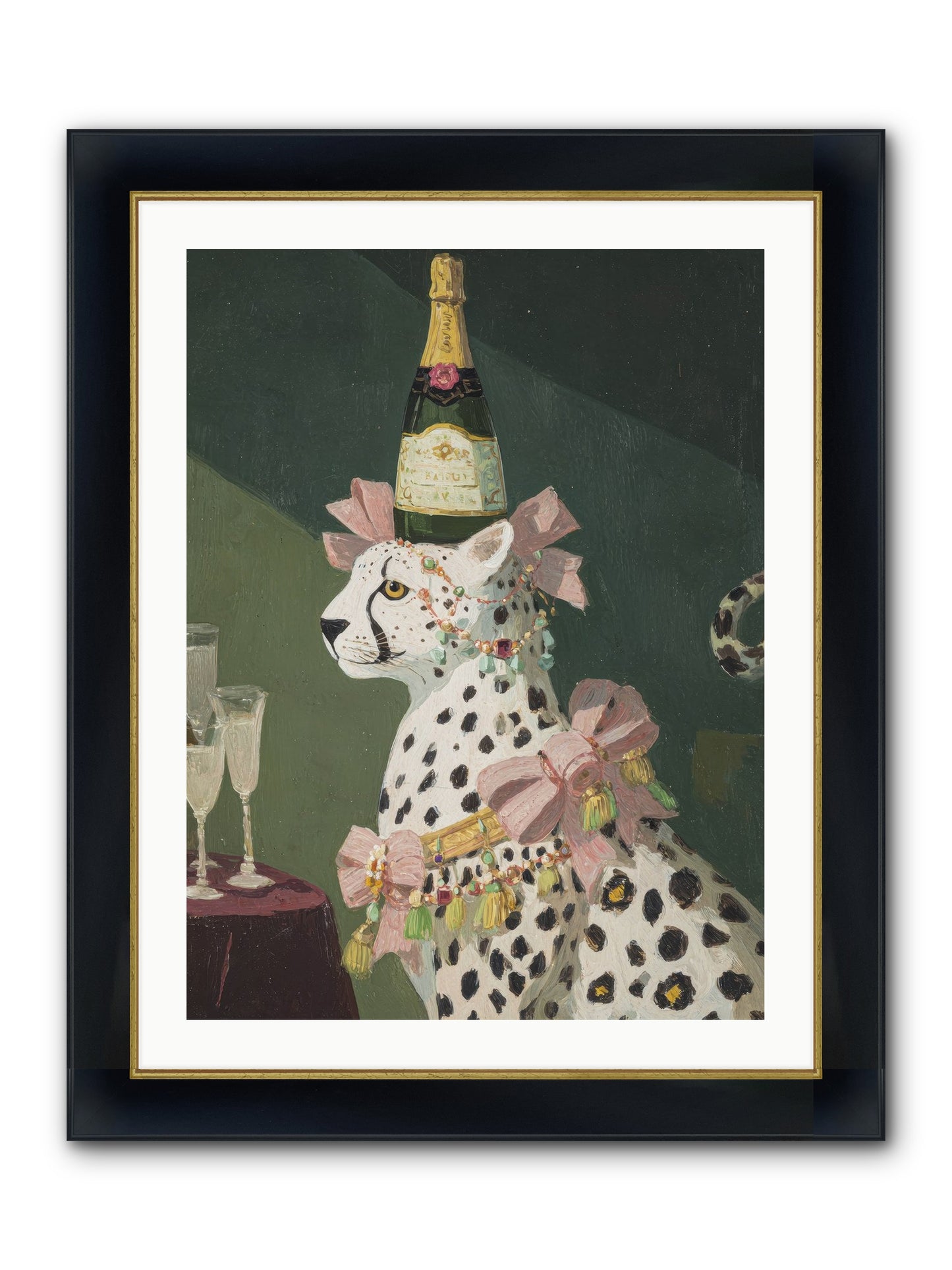 Gilded Enchantment No.1 Framed Print - Wide Black w/Gold 24x32
