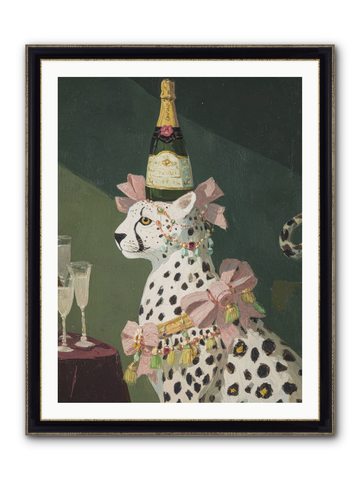 Gilded Enchantment No.1 Framed Print - Black & Gold 30x40