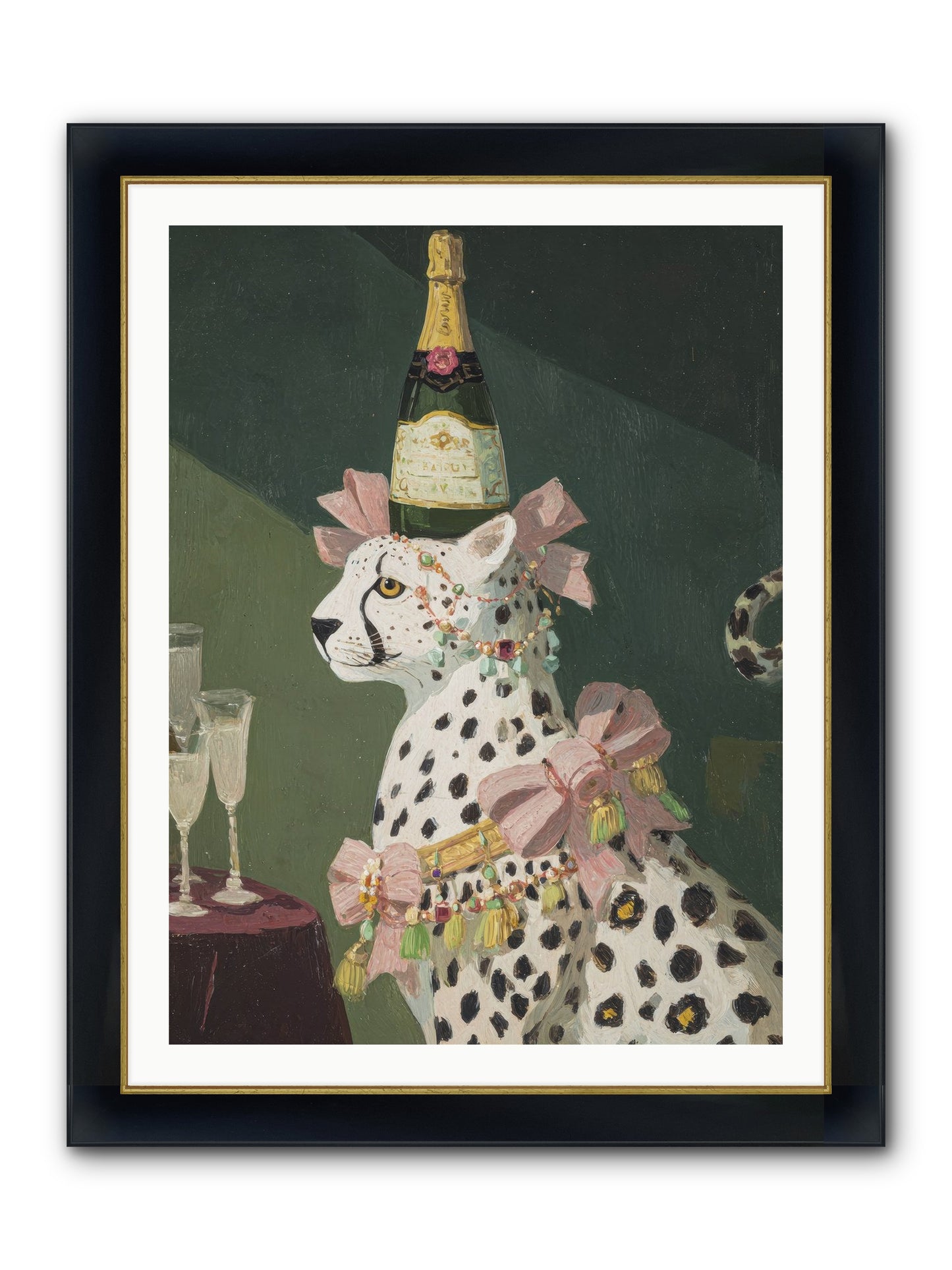 Gilded Enchantment No.1 Framed Print - Wide Black w/Gold 30x40