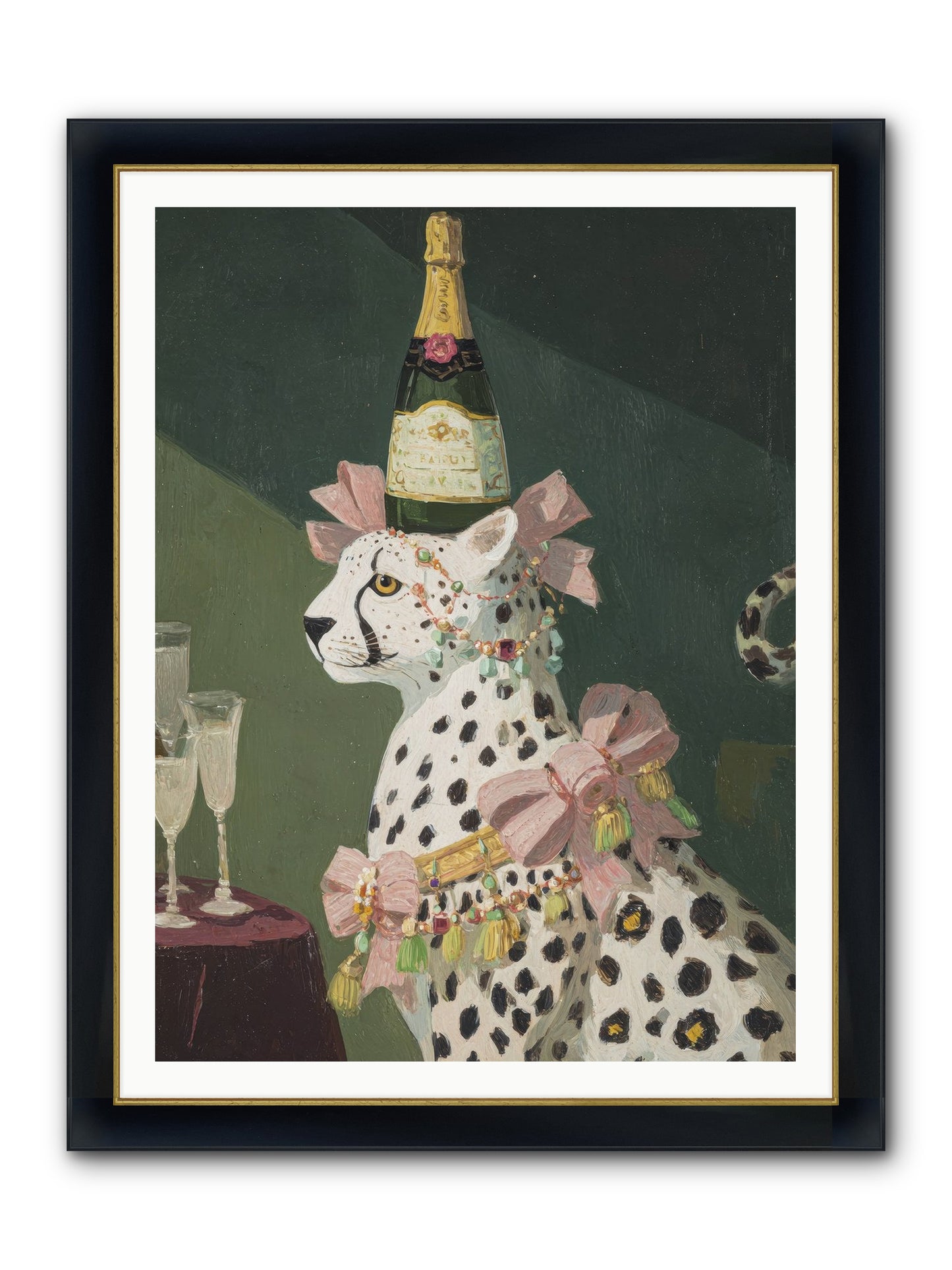 Gilded Enchantment No.1 Framed Print - Wide Black w/Gold 36x48