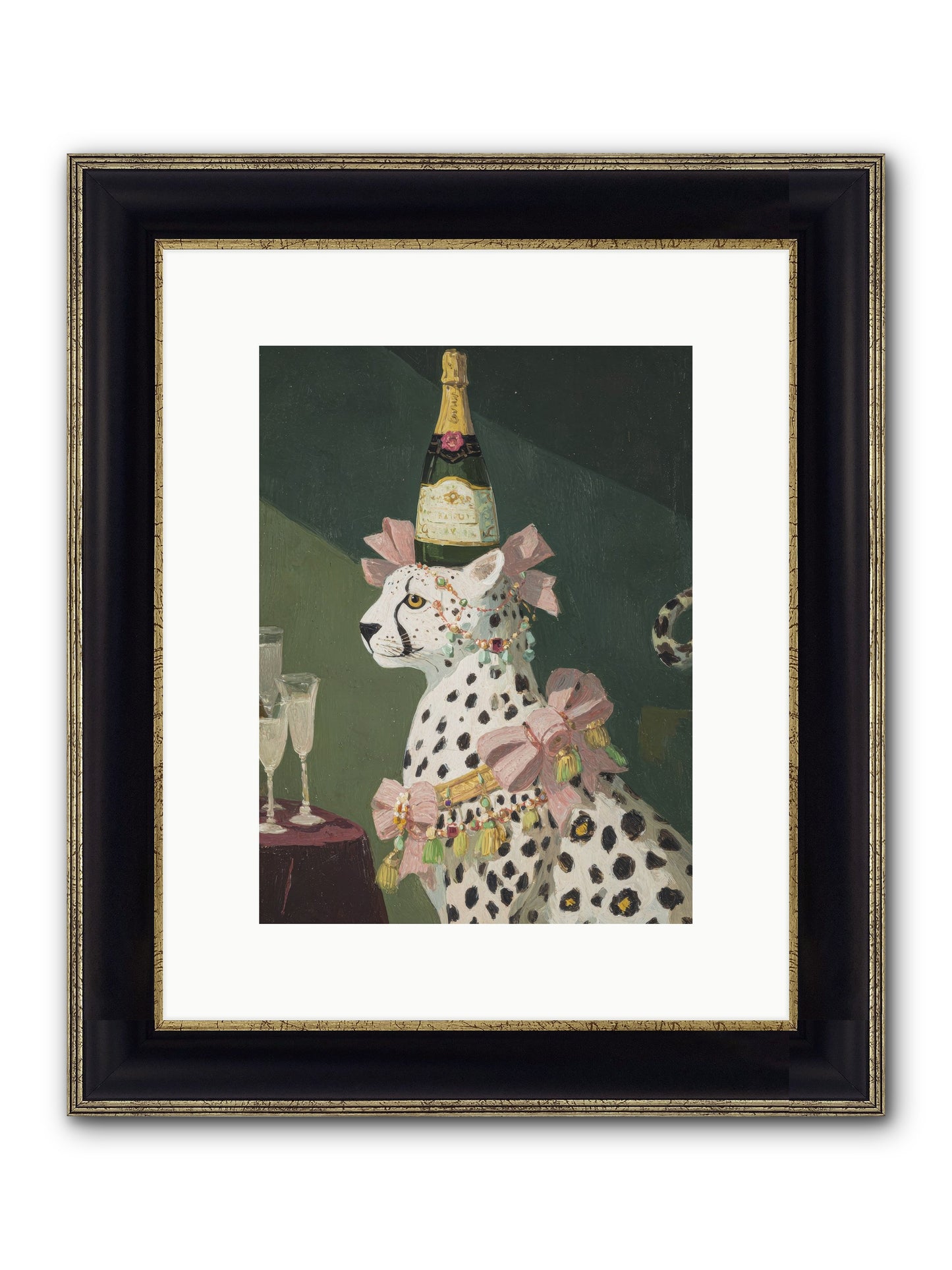 Gilded Enchantment No.1 Framed Print - Black & Gold 9x12