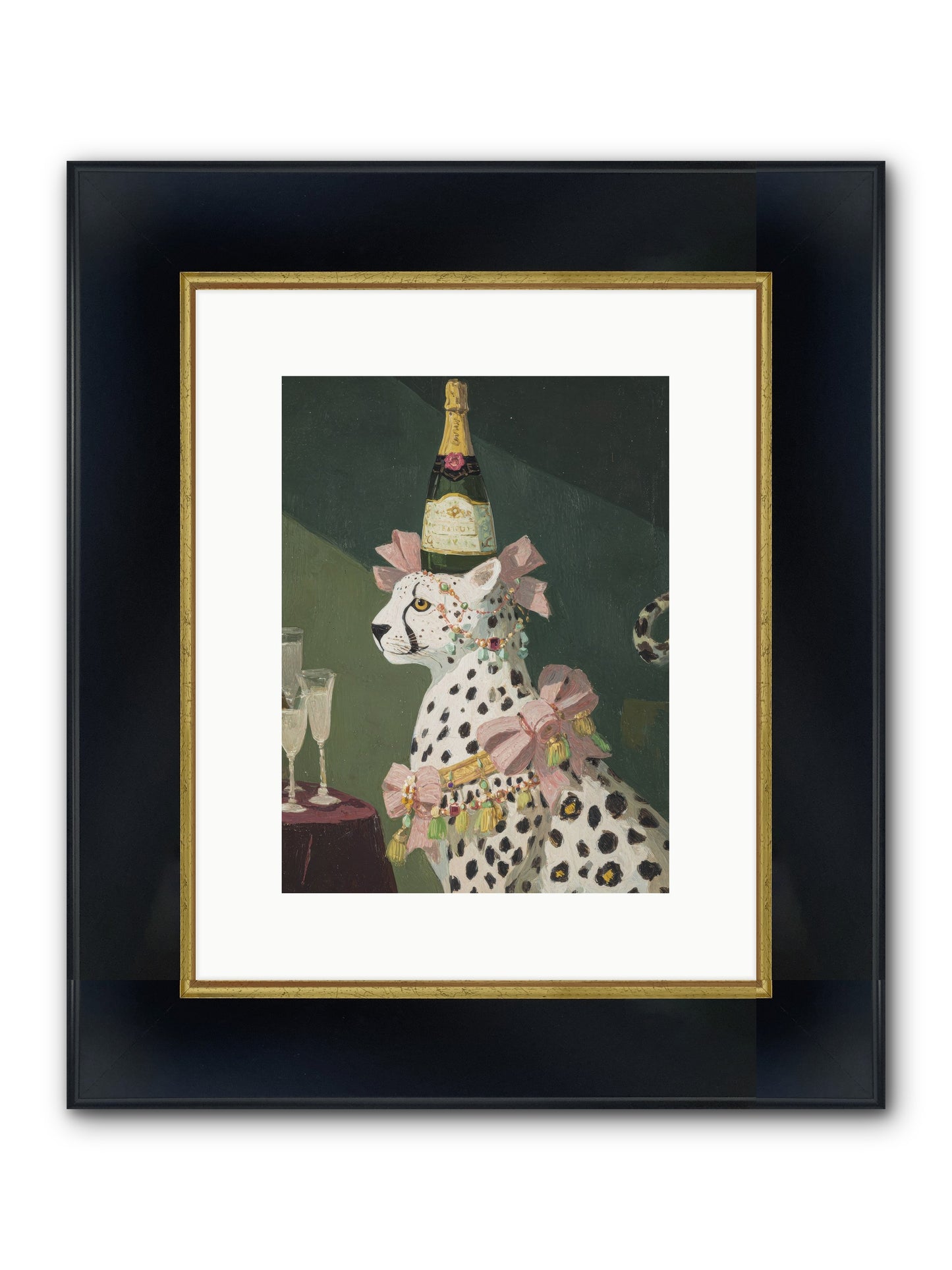 Gilded Enchantment No.1 Framed Print - Wide Black w/Gold 9x12