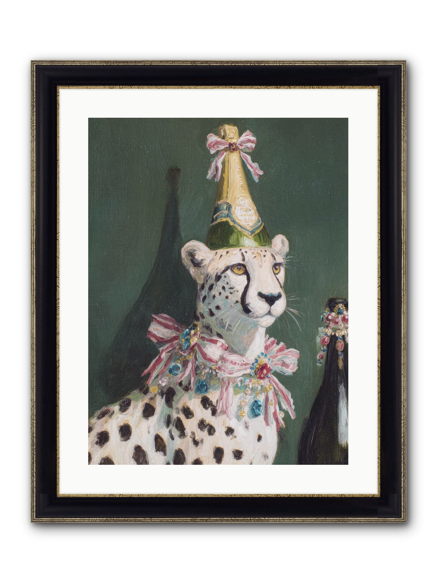 Gilded Enchantment No.2 Framed Print - Black & Gold 18x24