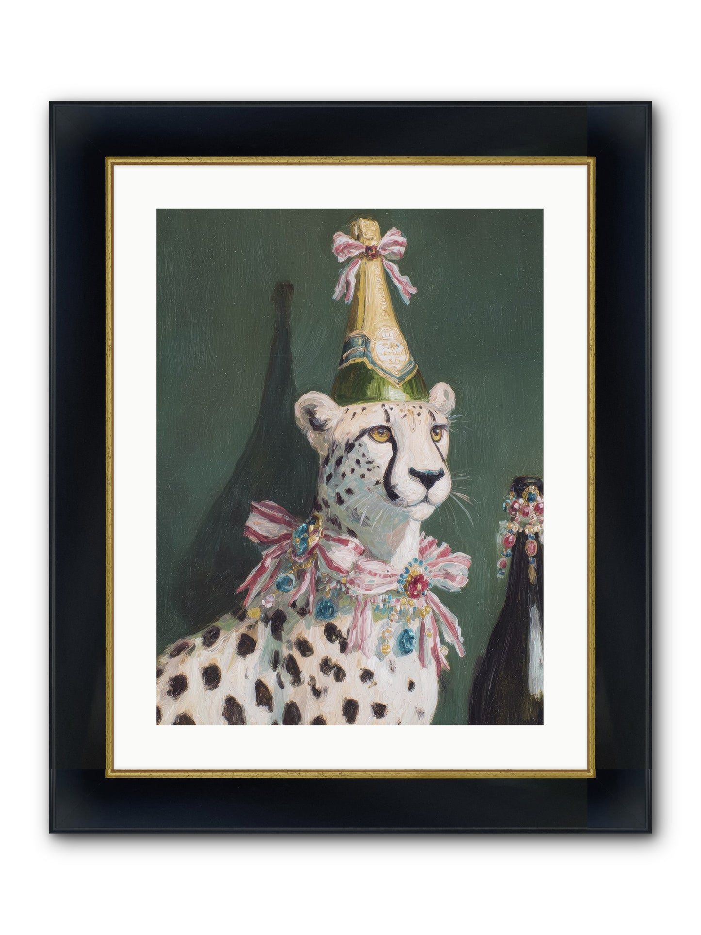 Gilded Enchantment No.2 Framed Print - Wide Black w/Gold 18x24