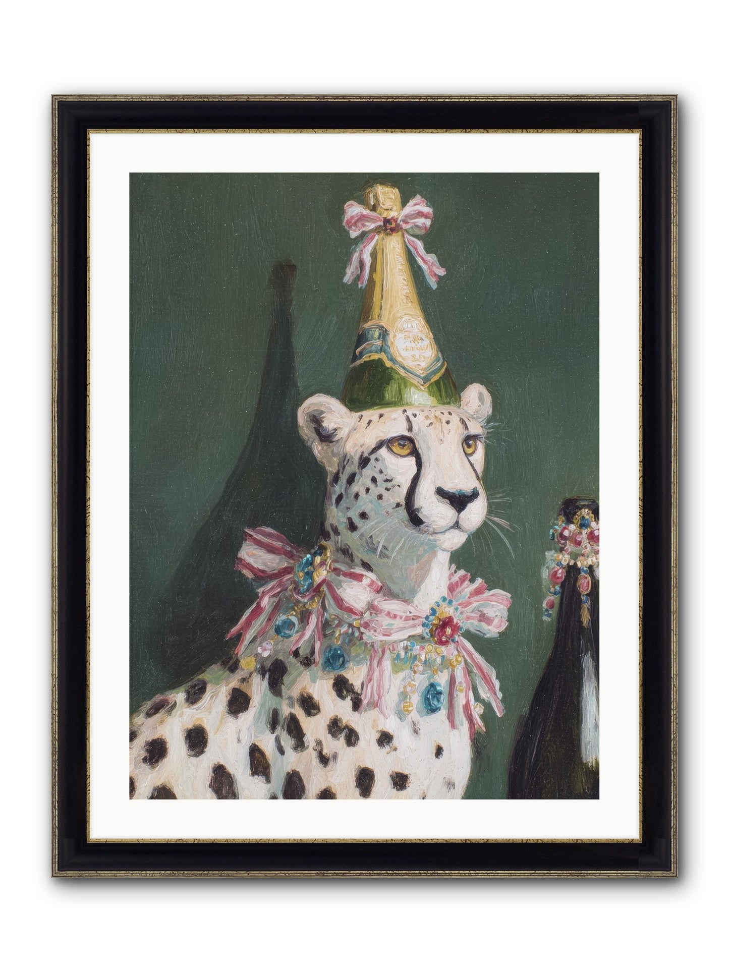 Gilded Enchantment No.2 Framed Print - Black & Gold 24x32