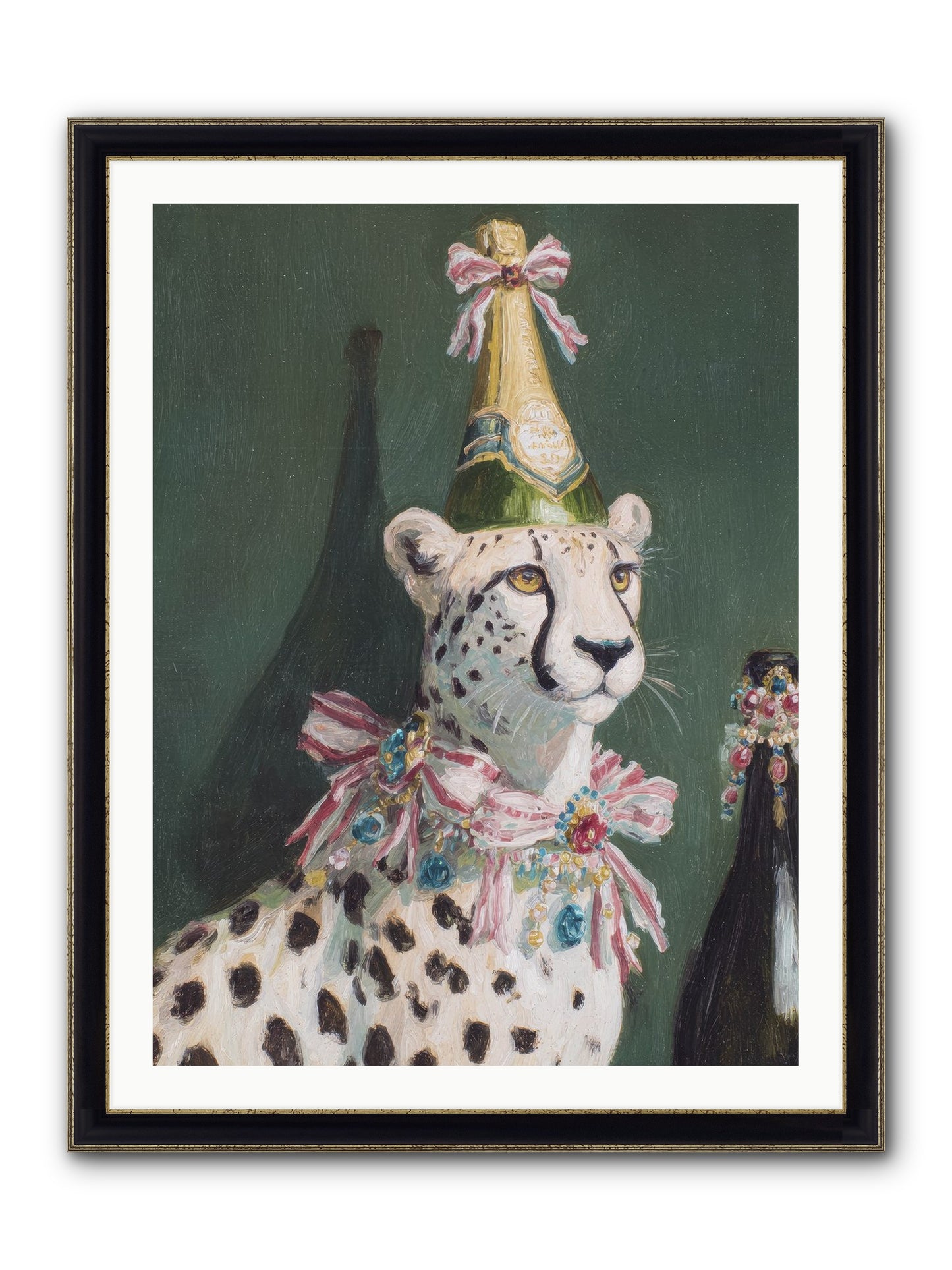 Gilded Enchantment No.2 Framed Print - Black & Gold 30x40
