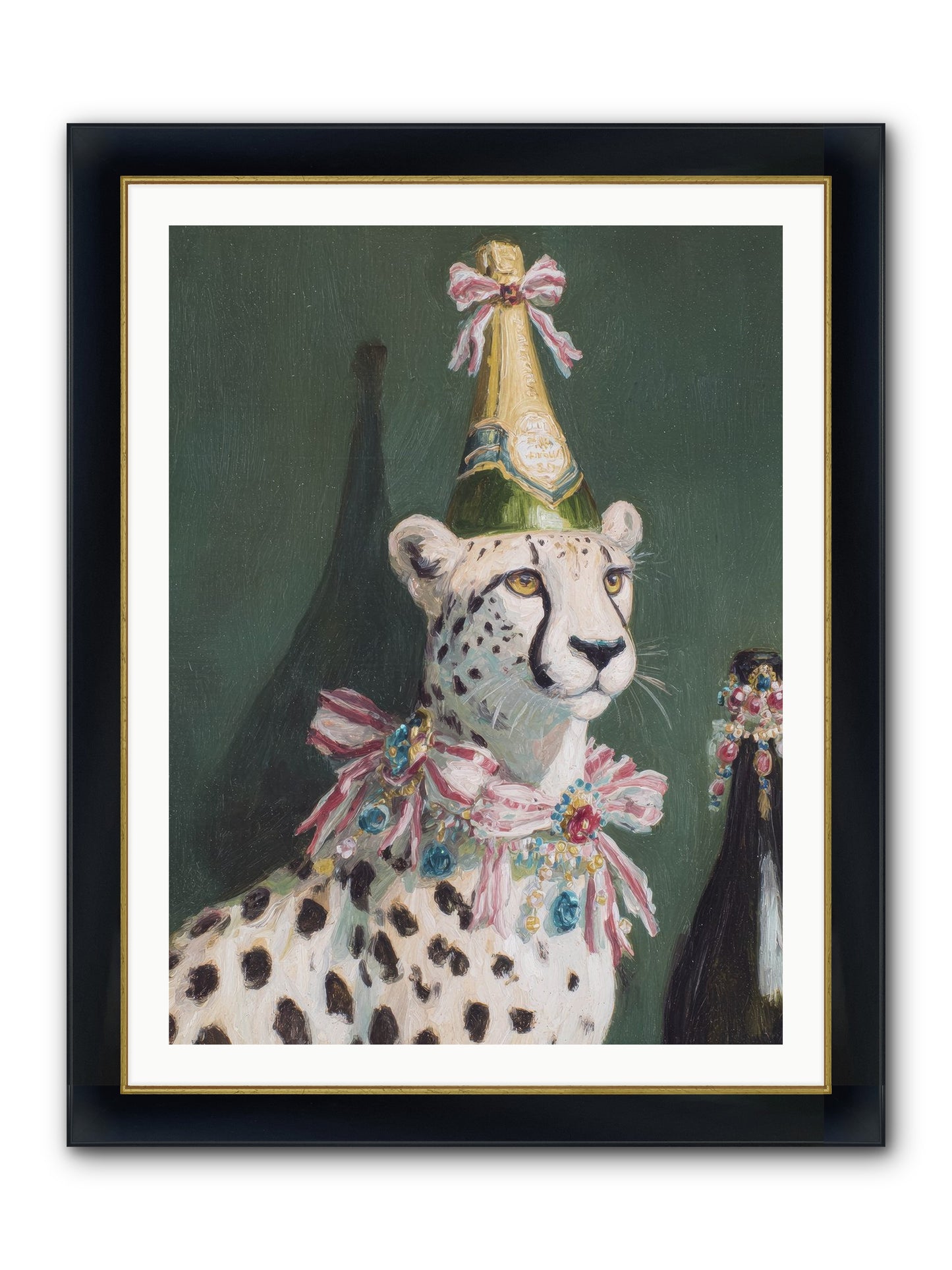 Gilded Enchantment No.2 Framed Print - Wide Black w/Gold 30x40