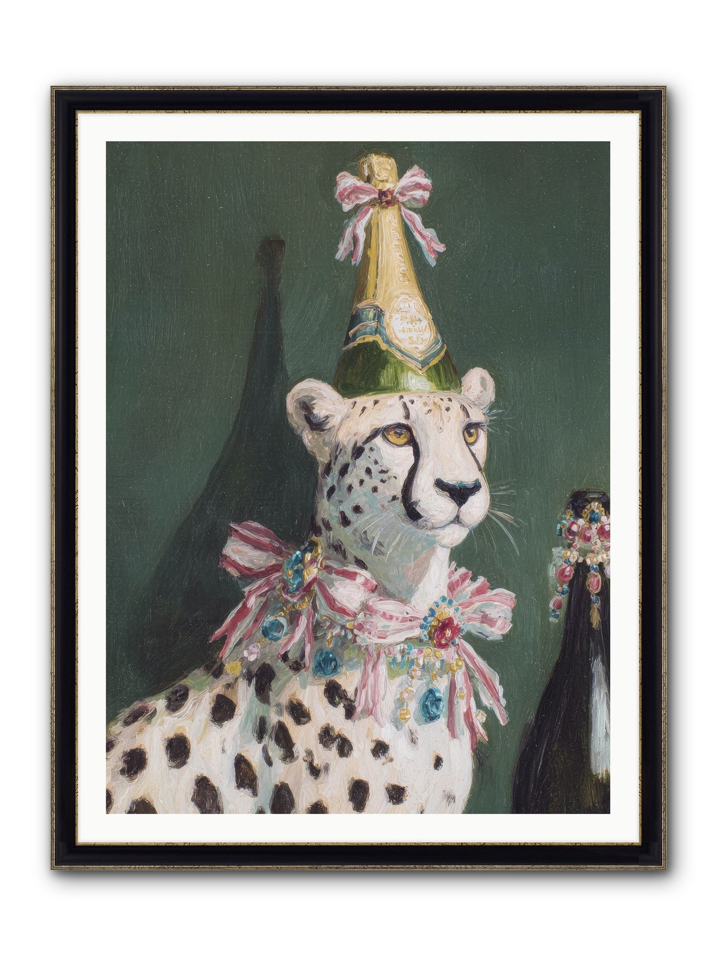 Gilded Enchantment No.2 Framed Print - Black & Gold 36x48