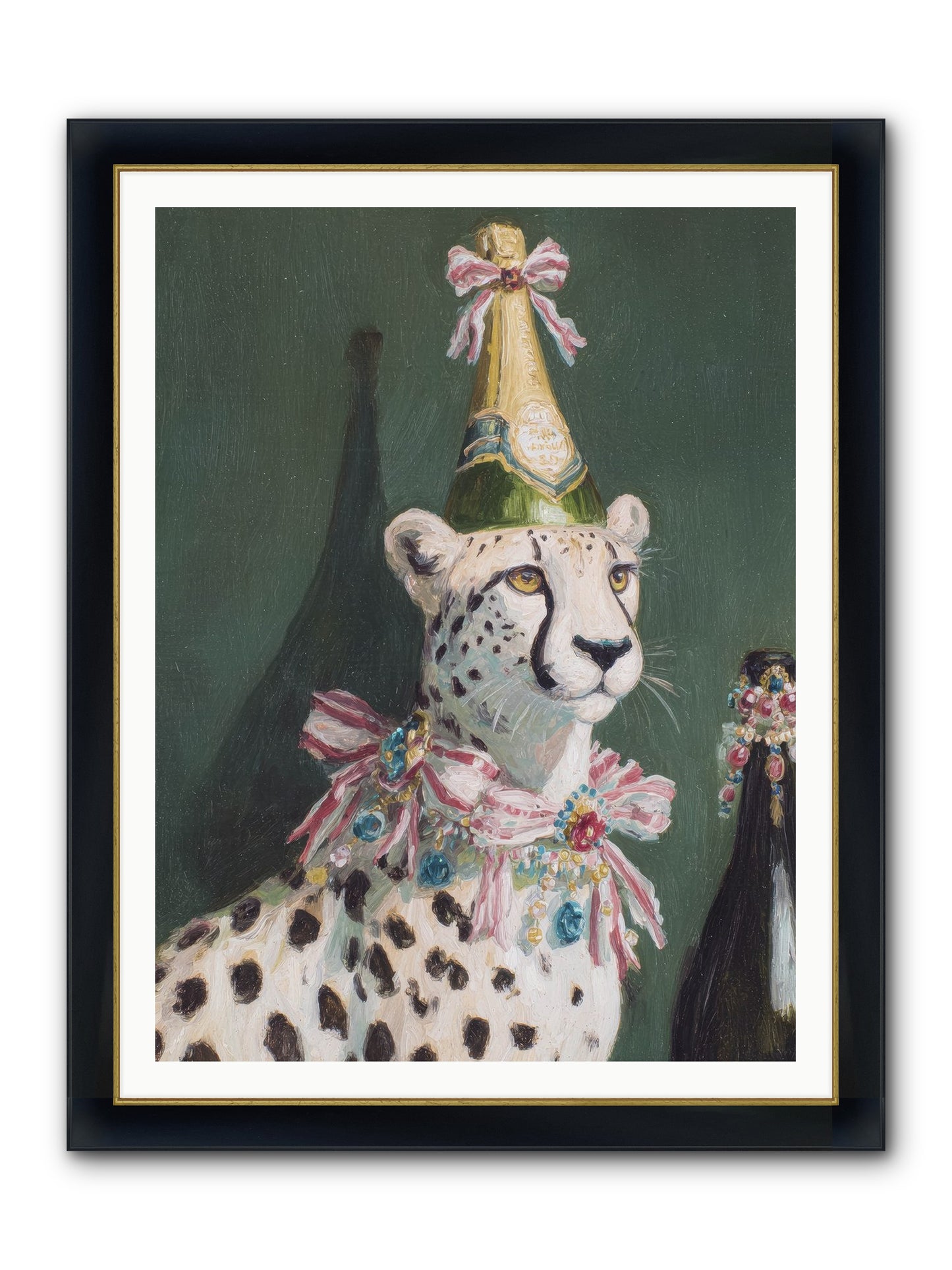 Gilded Enchantment No.2 Framed Print - Wide Black w/Gold 36x48