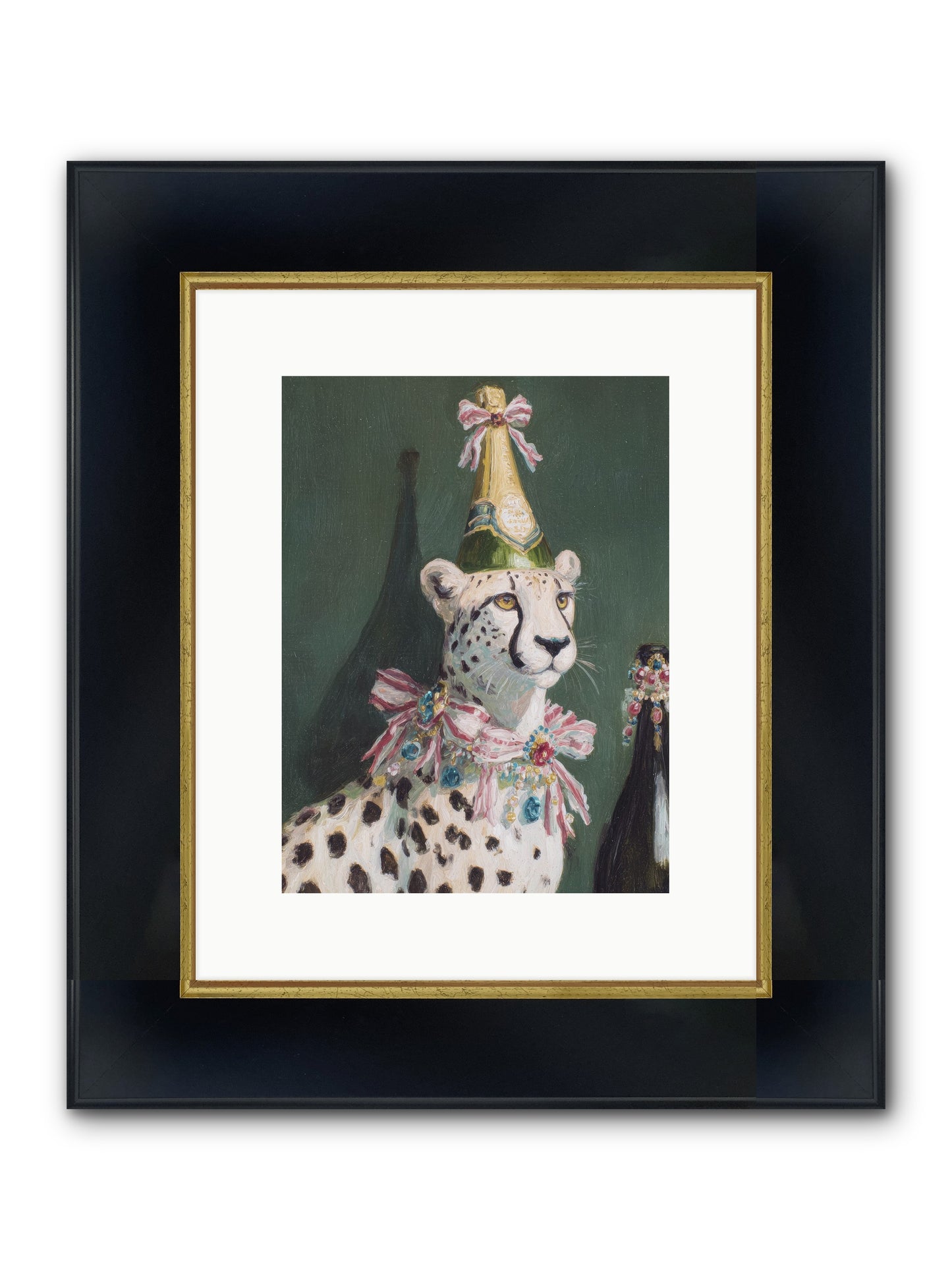 Gilded Enchantment No.2 Framed Print - Wide Black w/Gold 9x12