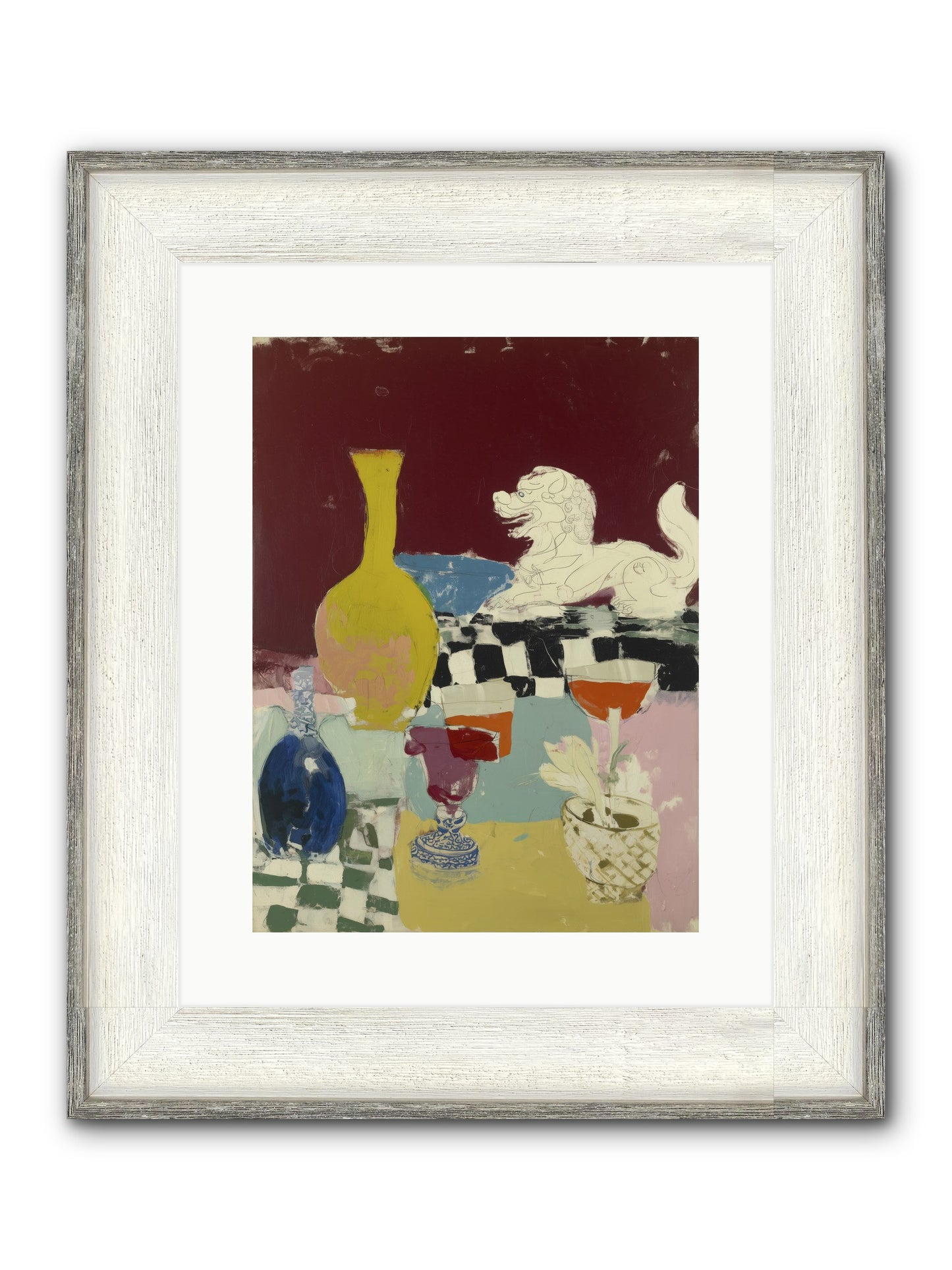 Gilded Reverberation Framed Print - Driftwood White 12x16
