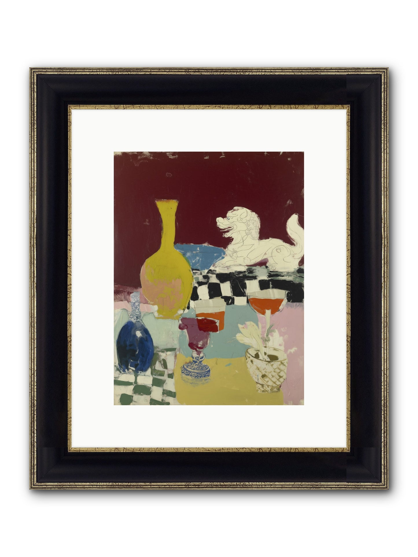 Gilded Reverberation Framed Print - Black & Gold 9x12