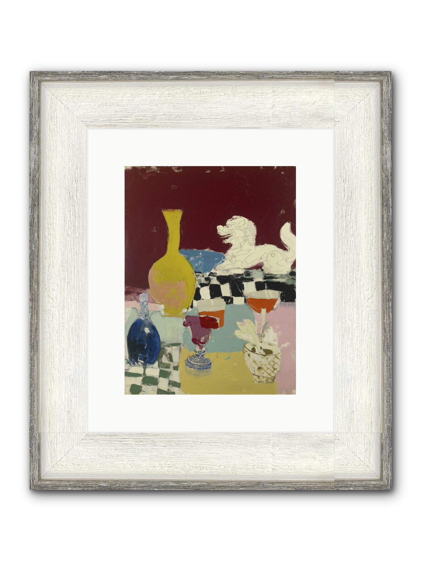 Gilded Reverberation Framed Print - Driftwood White 9x12