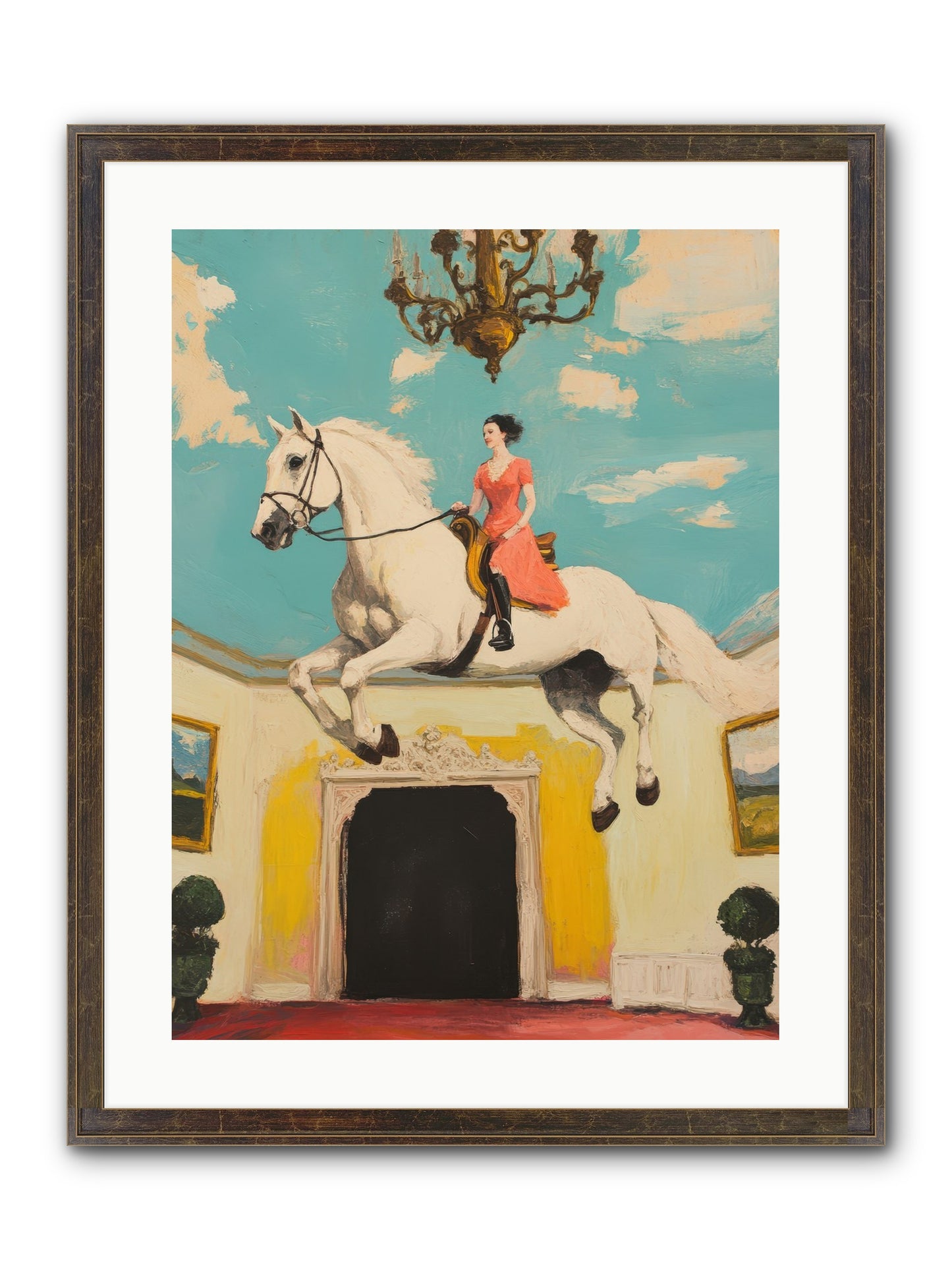Gilded Rooms Tell Tales Framed Print - Slimwoods Black/Gold 18x24